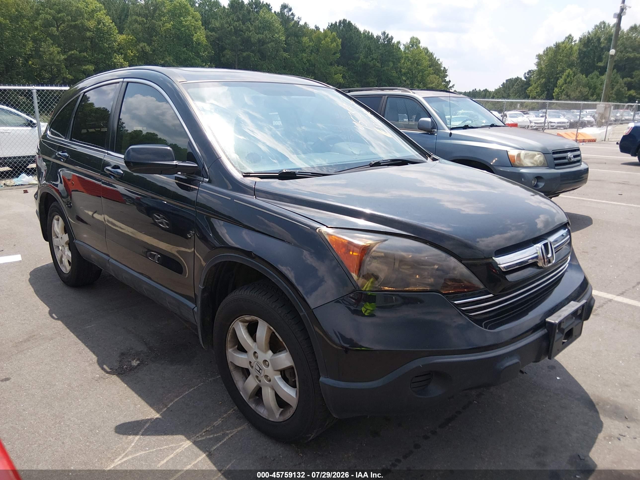 2008 Honda Cr-v Ex-l Black vin: JHLRE387X8C042801