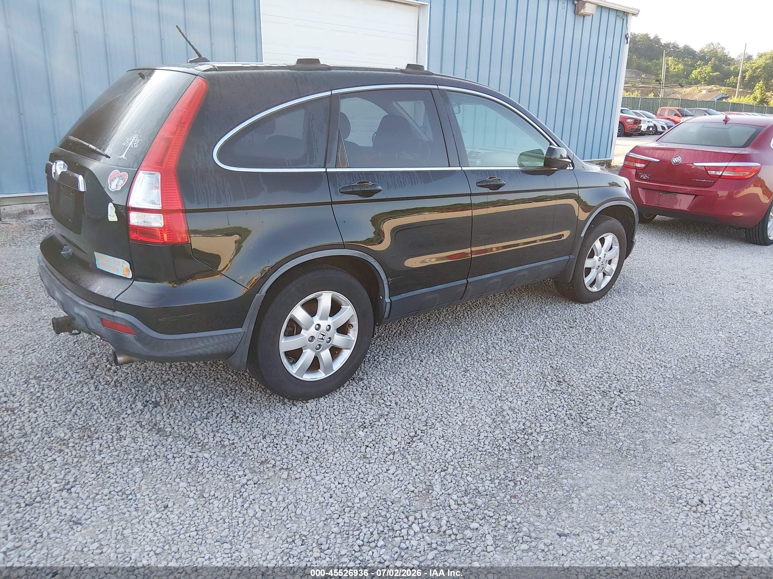 2008 Honda Cr-v Ex-l Black vin: JHLRE387X8C043723