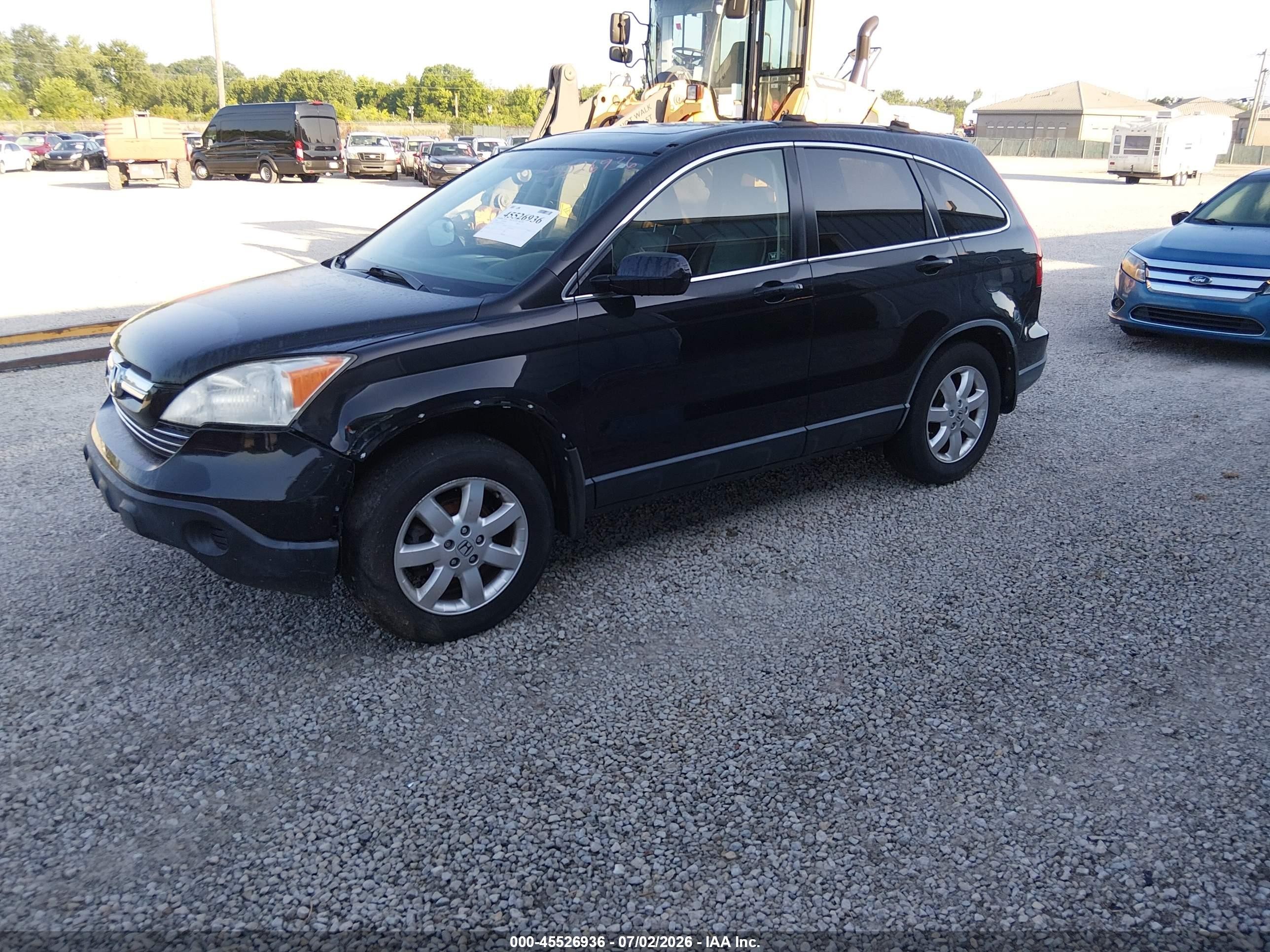2008 Honda Cr-v Ex-l Black vin: JHLRE387X8C043723