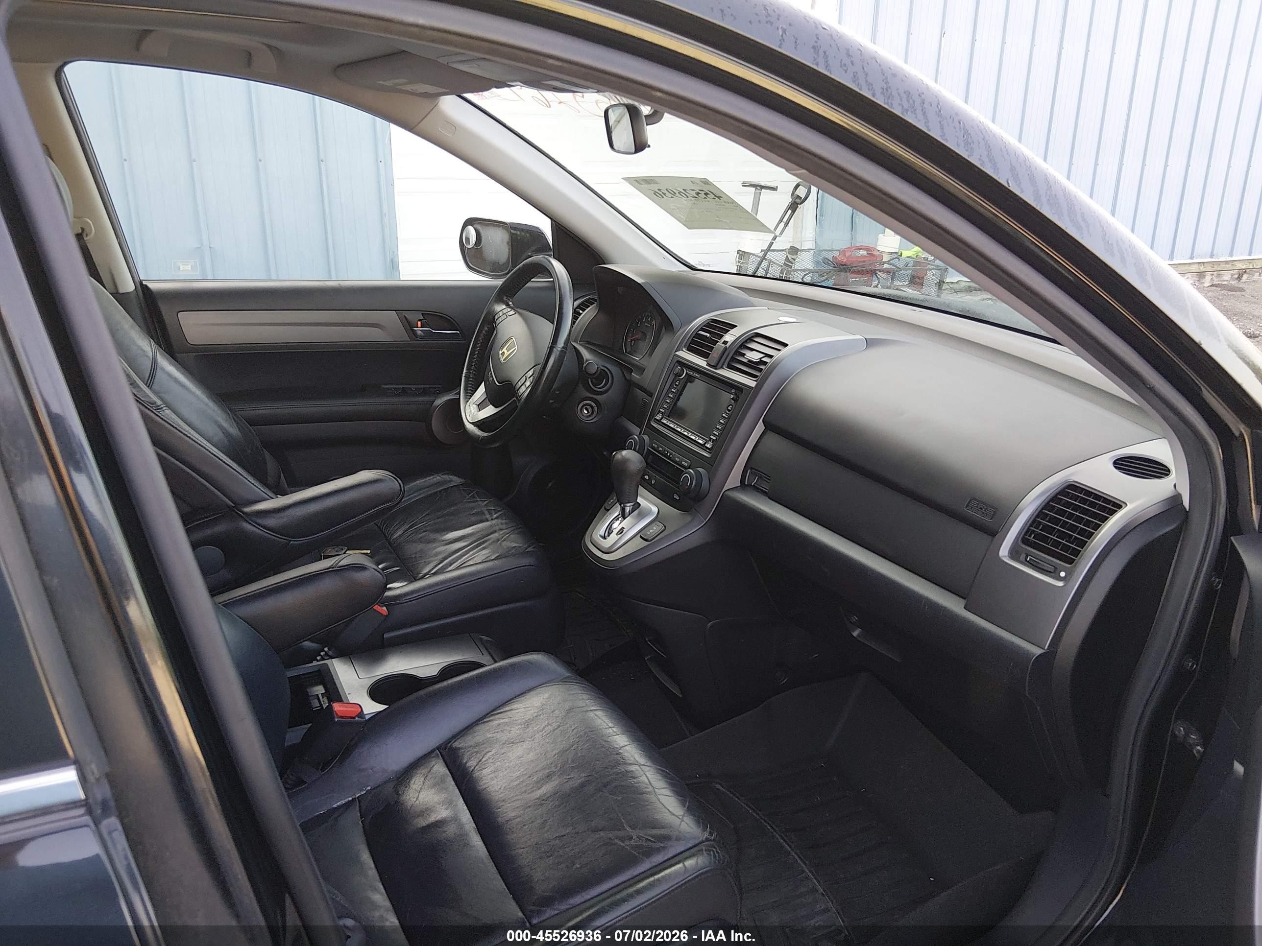 2008 Honda Cr-v Ex-l Black vin: JHLRE387X8C043723