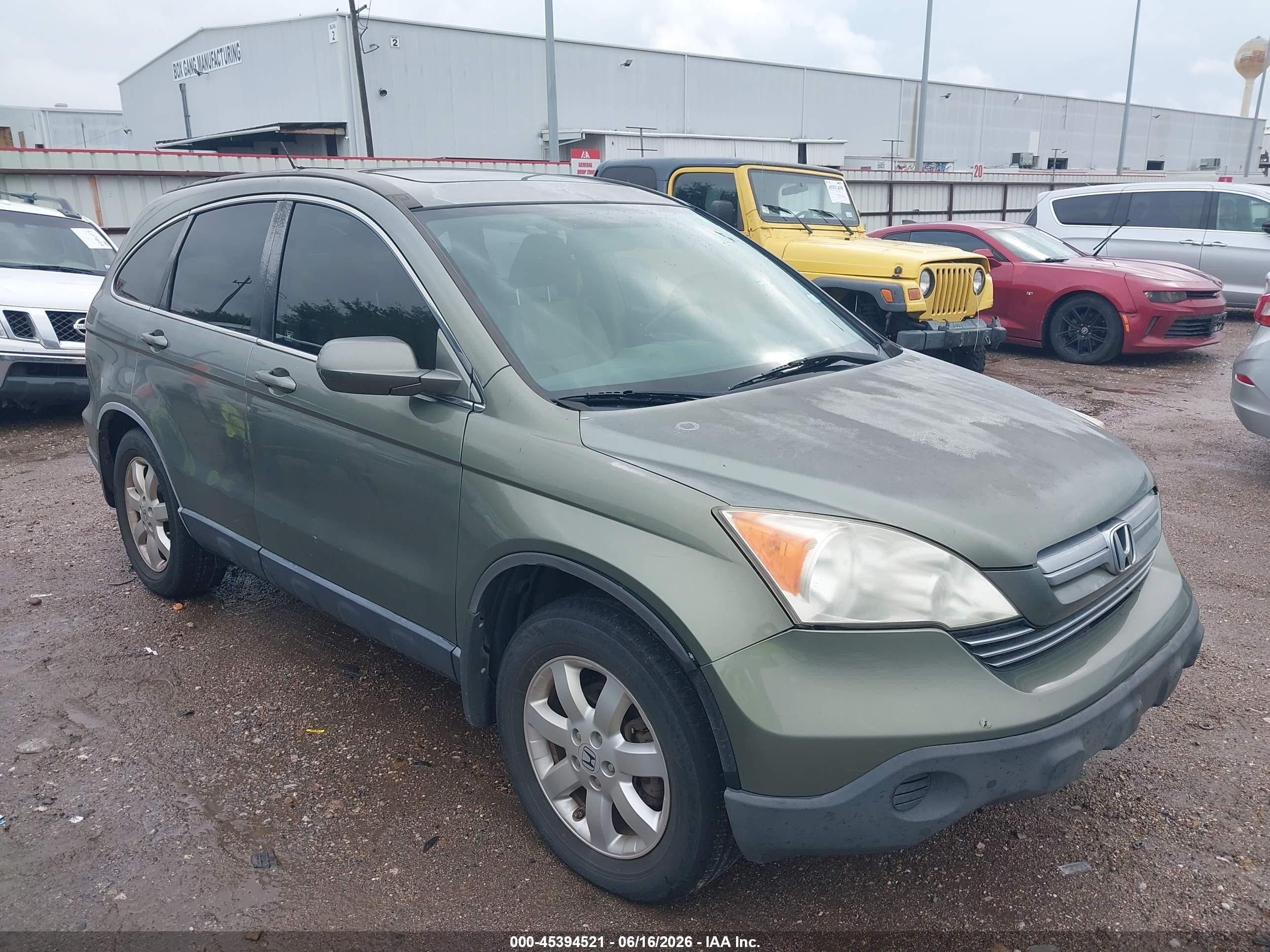 2008 Honda Cr-v Ex-l Green vin: JHLRE387X8C056357