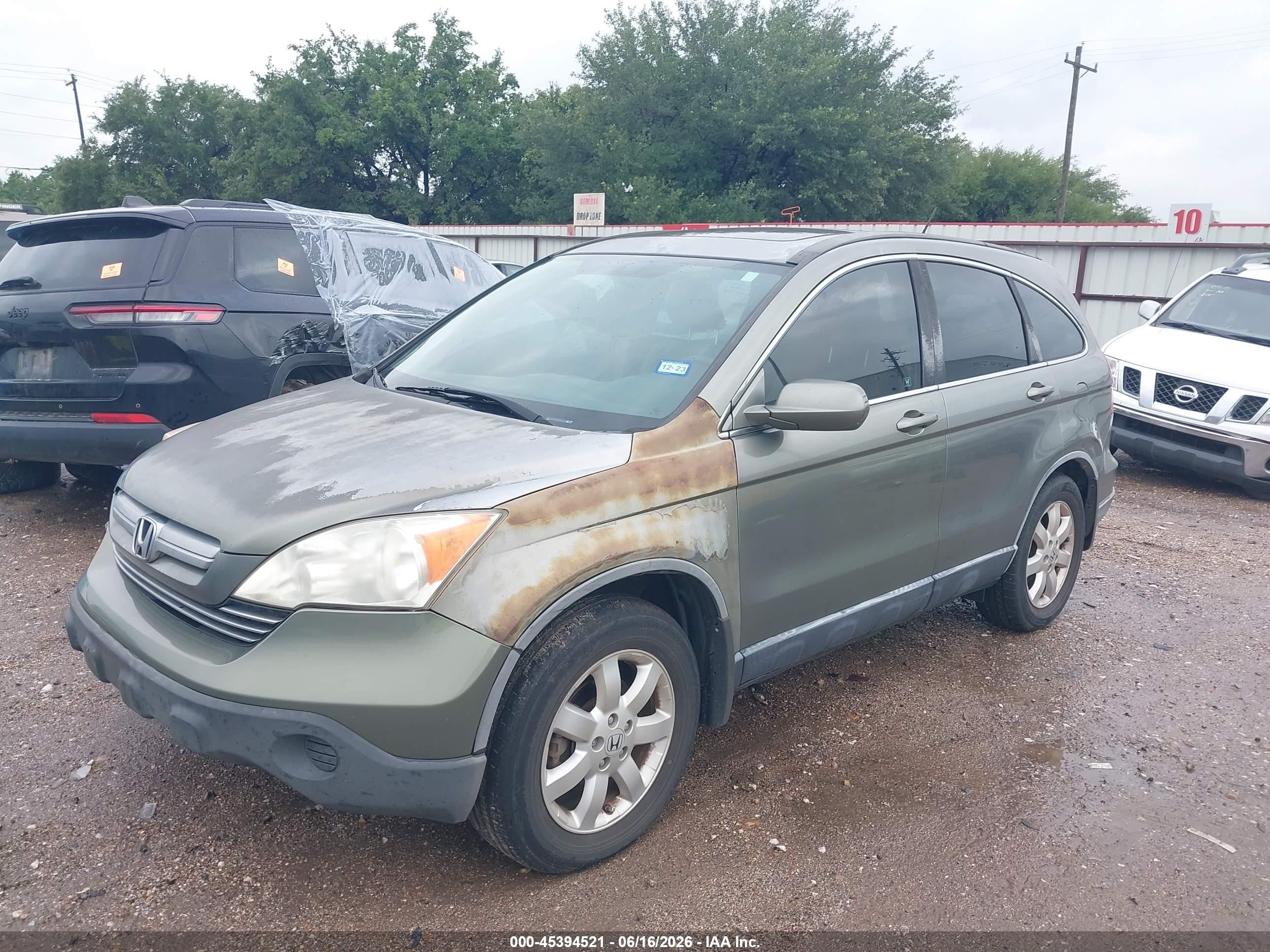 2008 Honda Cr-v Ex-l Зеленый vin: JHLRE387X8C056357