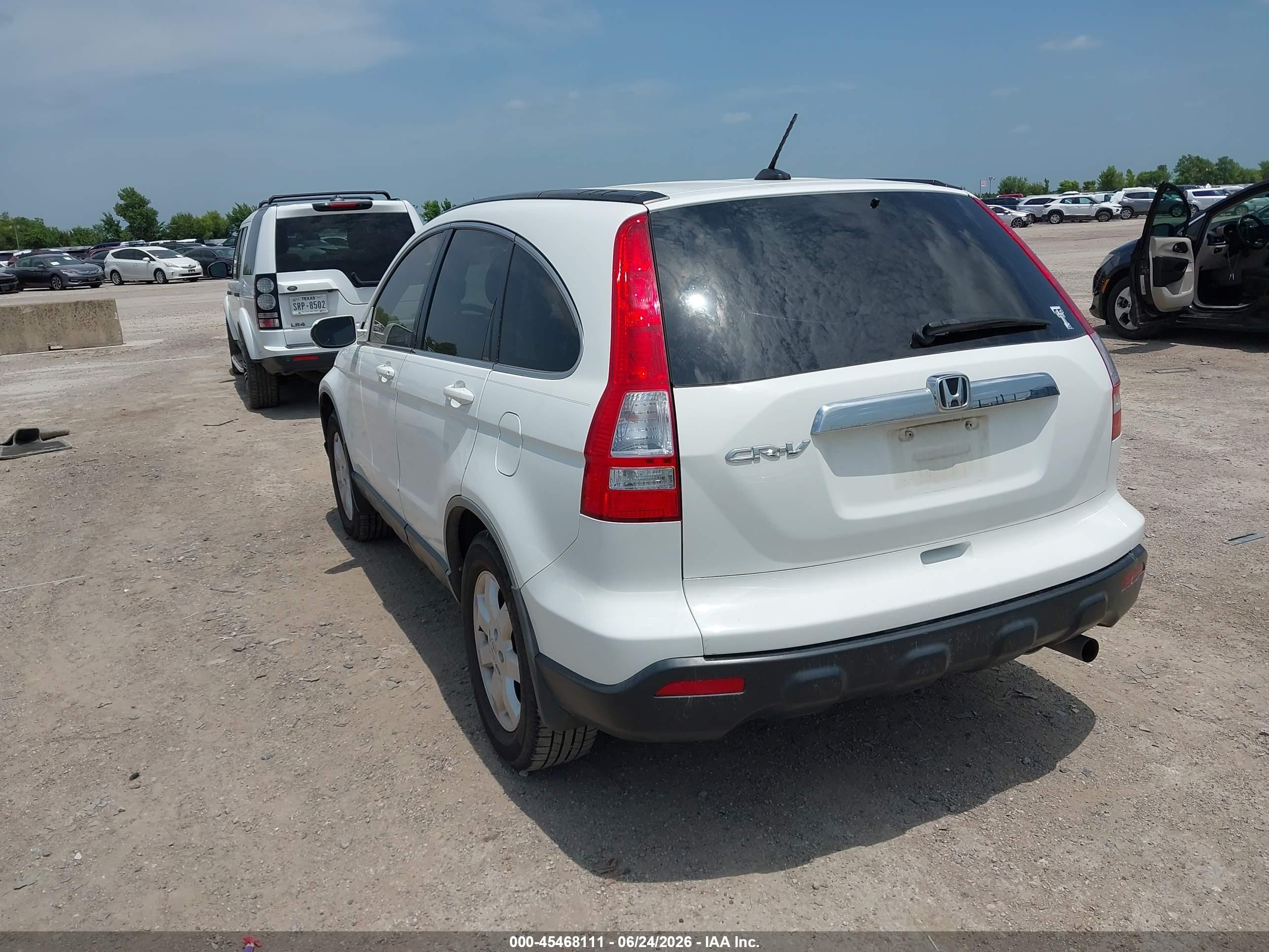 2009 Honda Cr-v Ex-l White vin: JHLRE387X9C013428