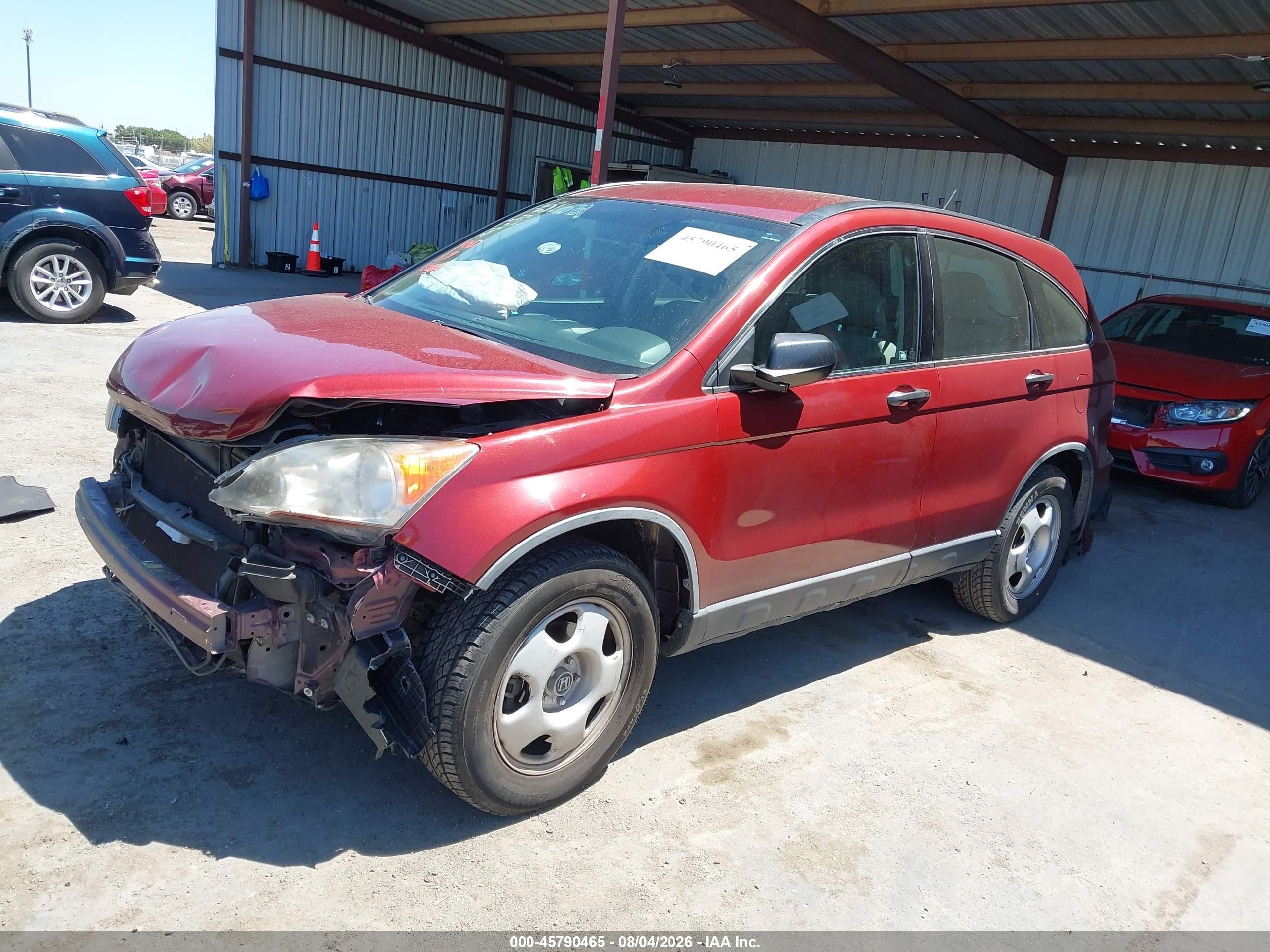 2010 Honda Cr-v Lx Burgundy vin: JHLRE3H31AC012038