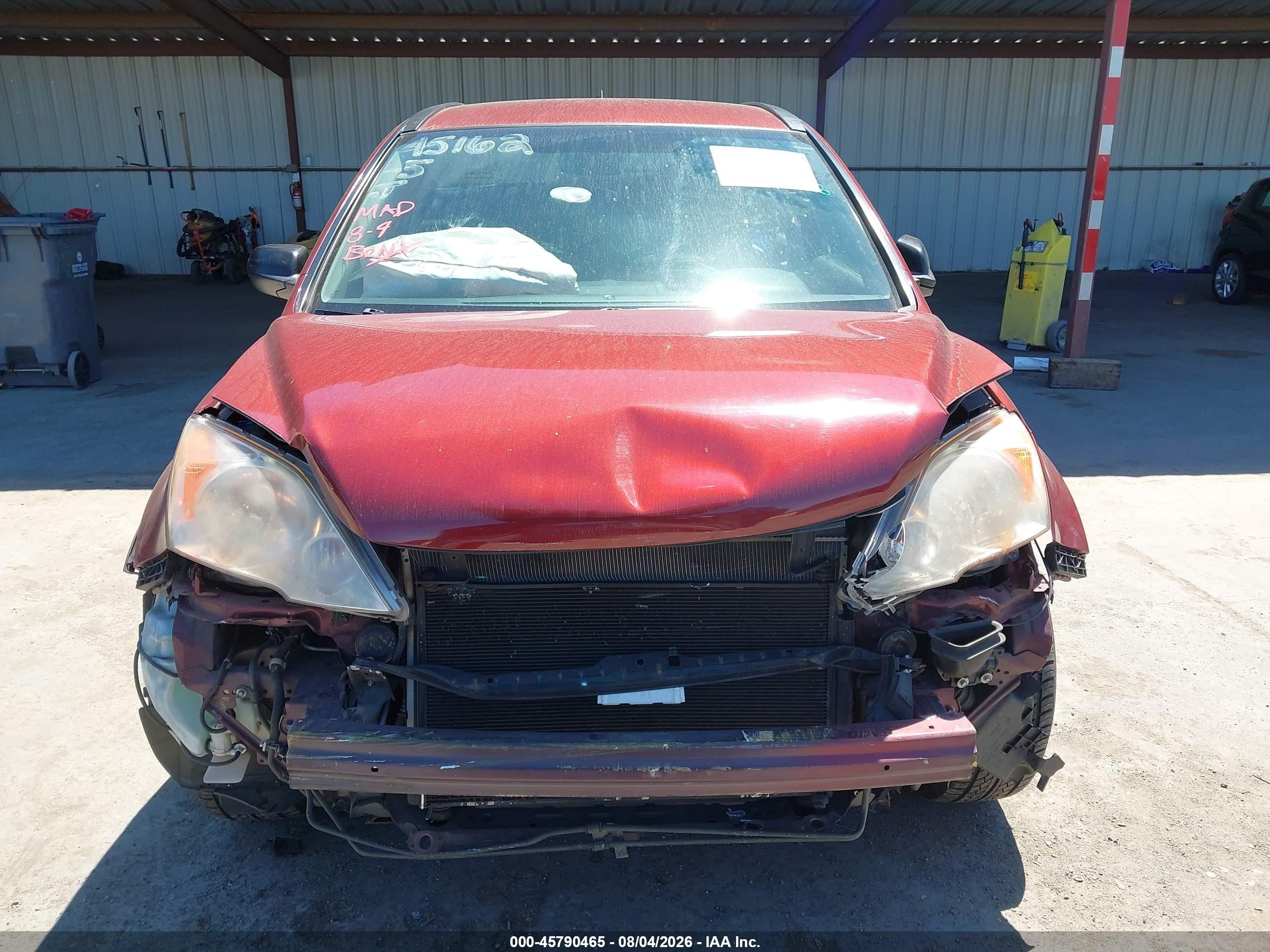 2010 Honda Cr-v Lx Burgundy vin: JHLRE3H31AC012038