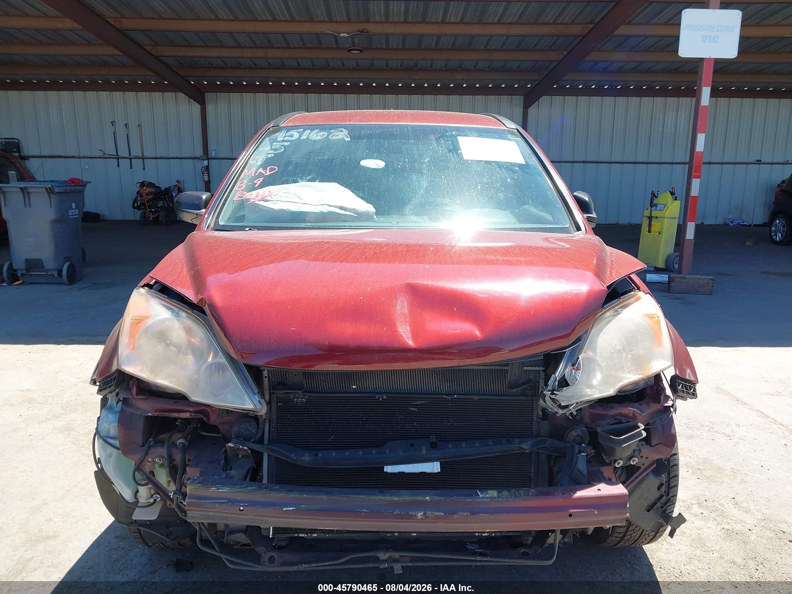 2010 Honda Cr-v Lx Burgundy vin: JHLRE3H31AC012038