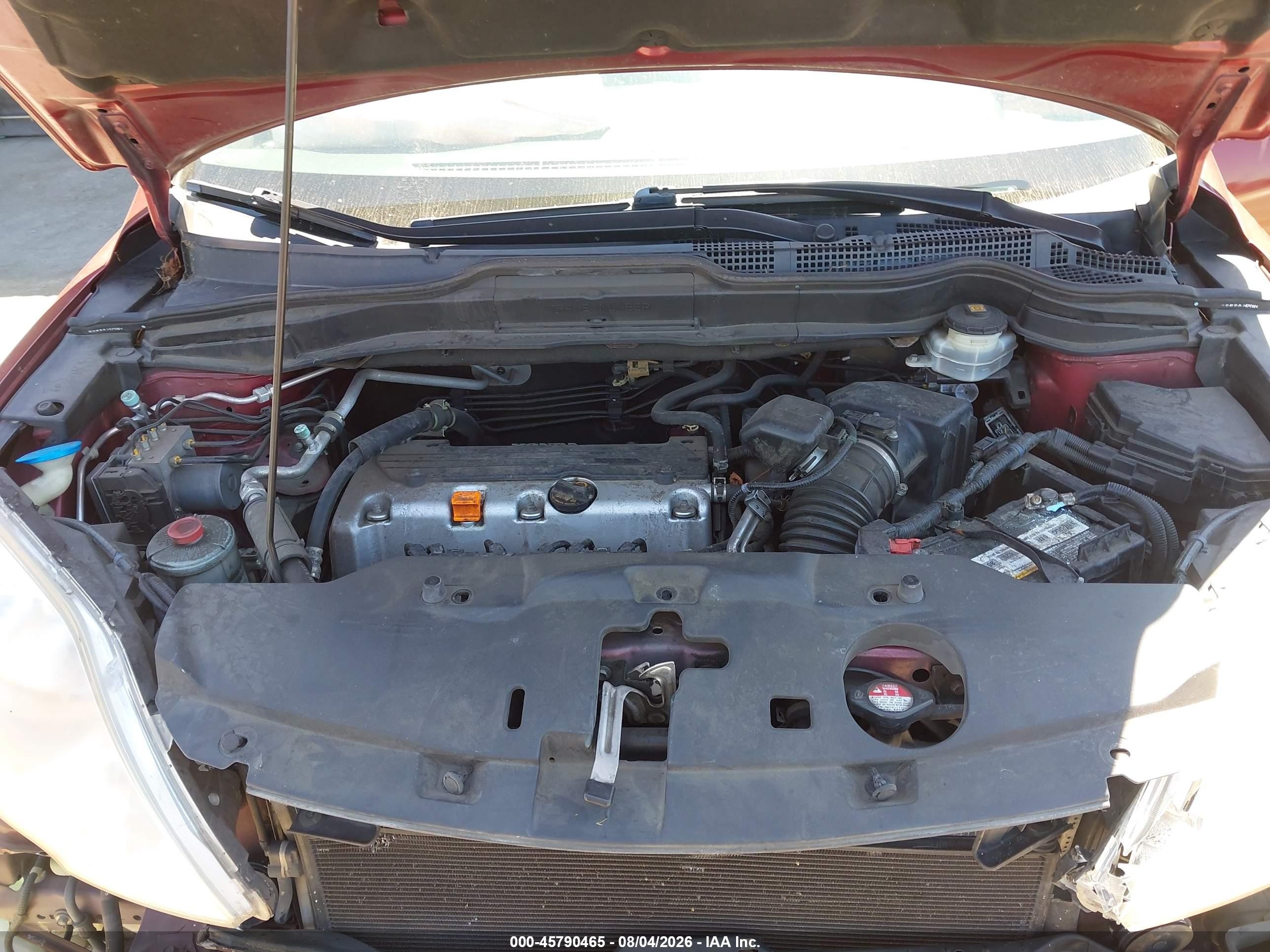 2010 Honda Cr-v Lx Burgundy vin: JHLRE3H31AC012038