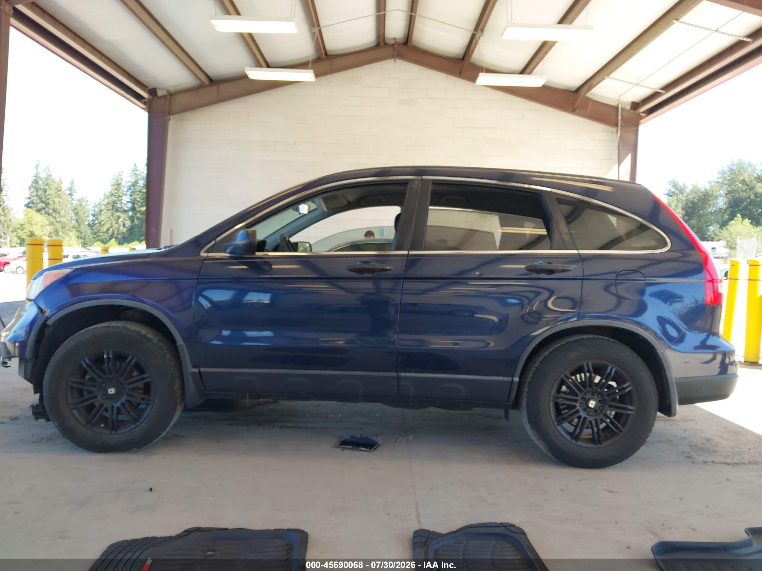 2010 Honda Cr-v Lx Blue vin: JHLRE3H33AC011411