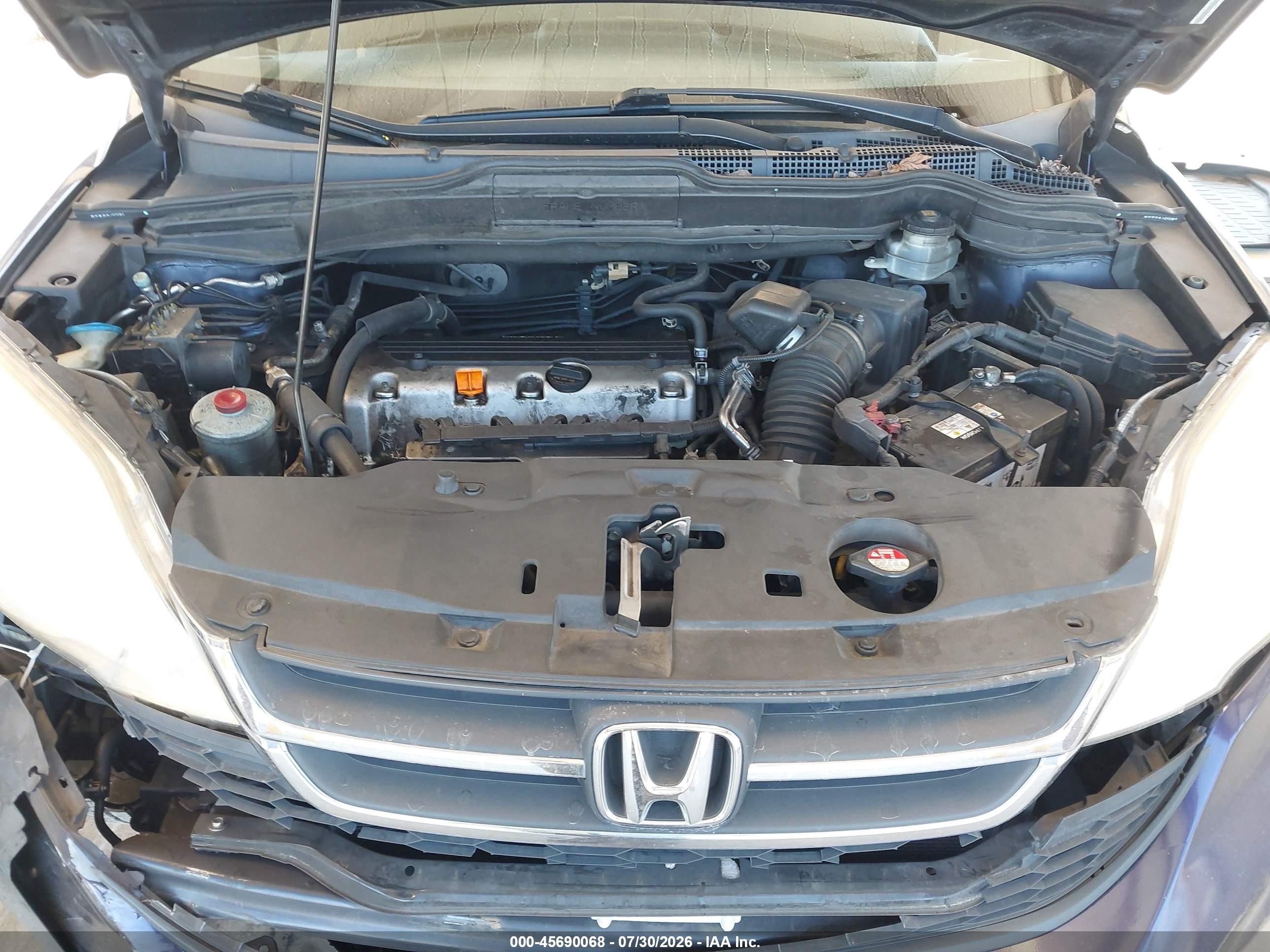 2010 Honda Cr-v Lx Blue vin: JHLRE3H33AC011411