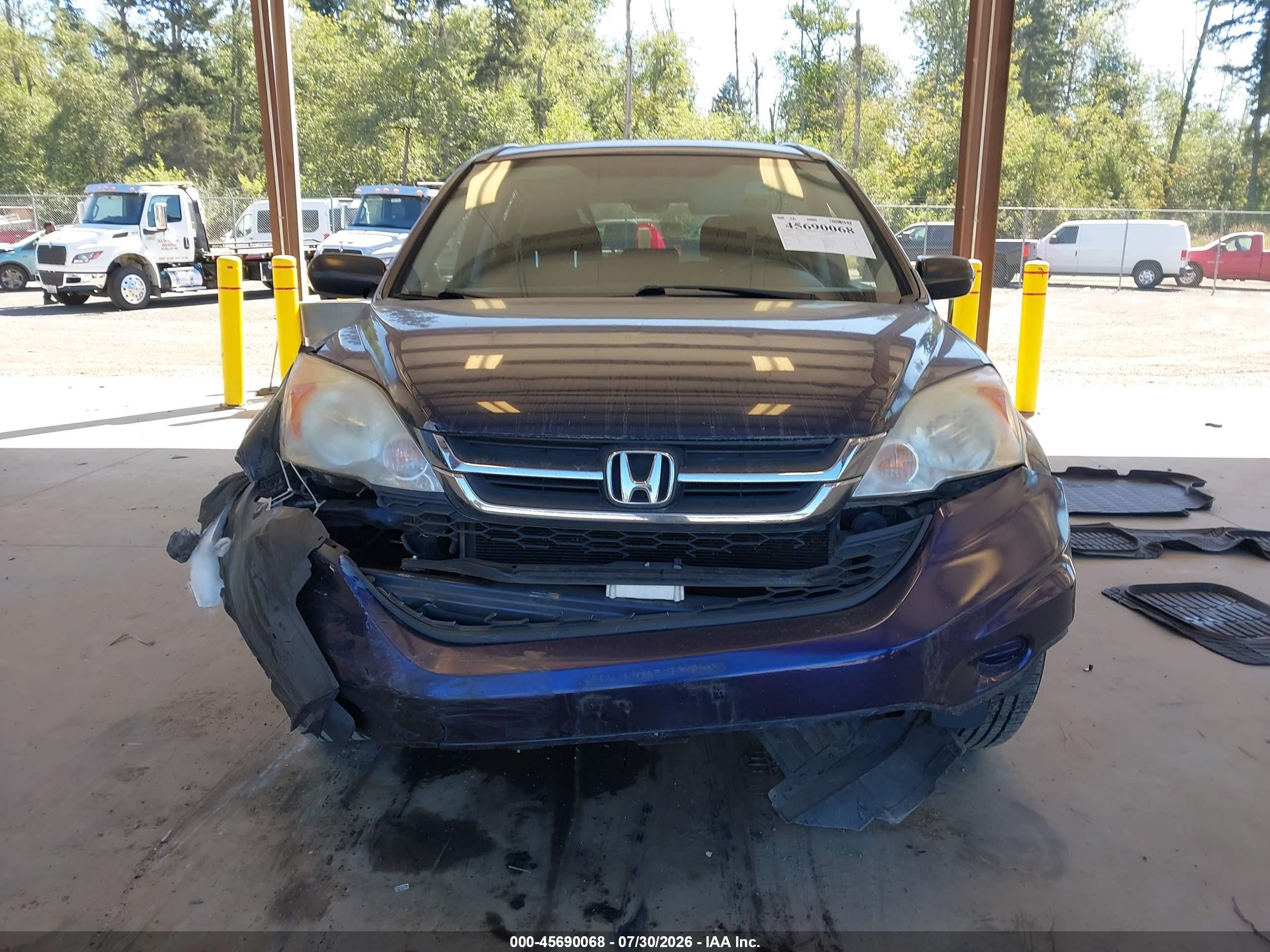 2010 Honda Cr-v Lx Blue vin: JHLRE3H33AC011411