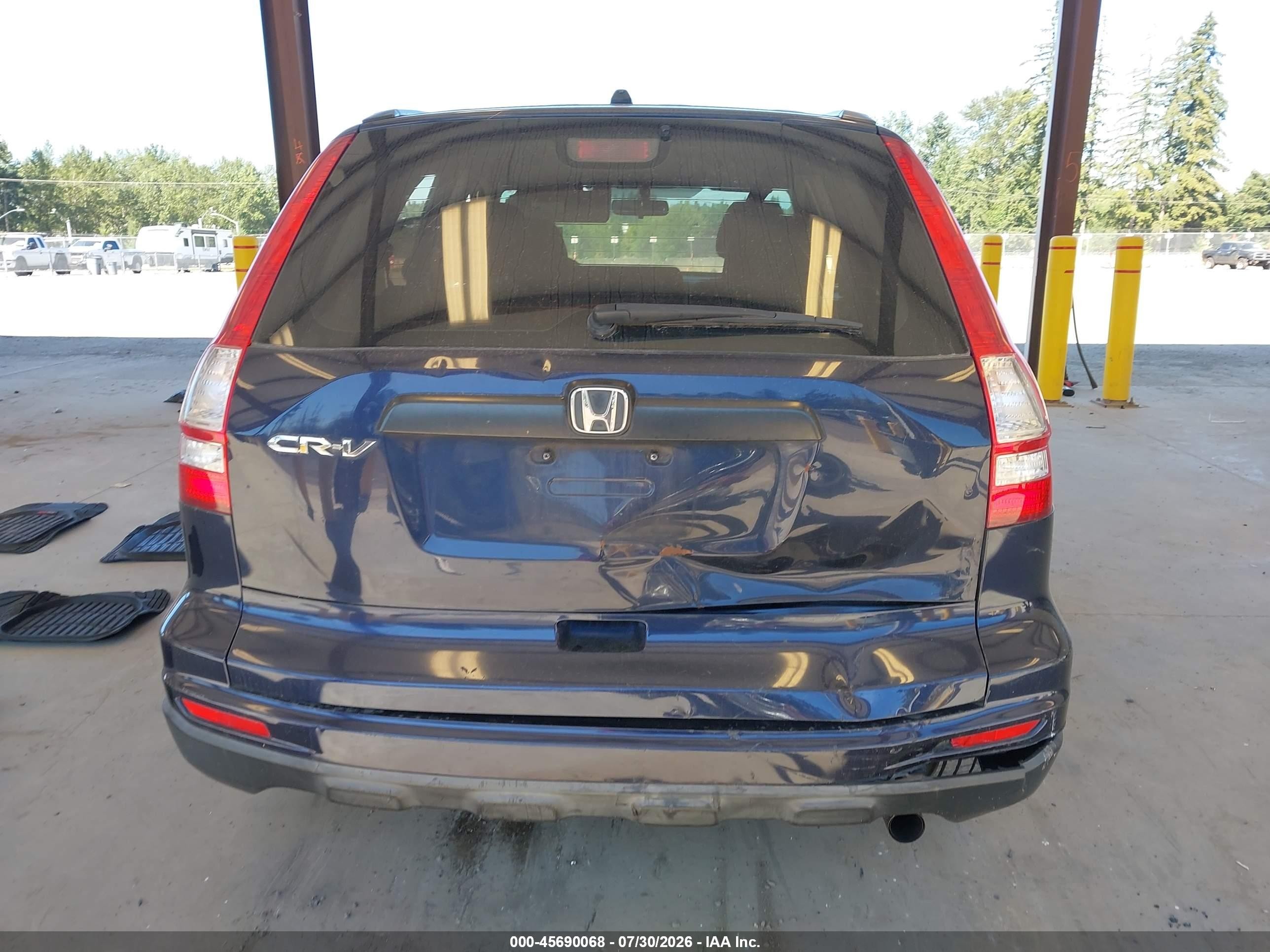 2010 Honda Cr-v Lx Blue vin: JHLRE3H33AC011411