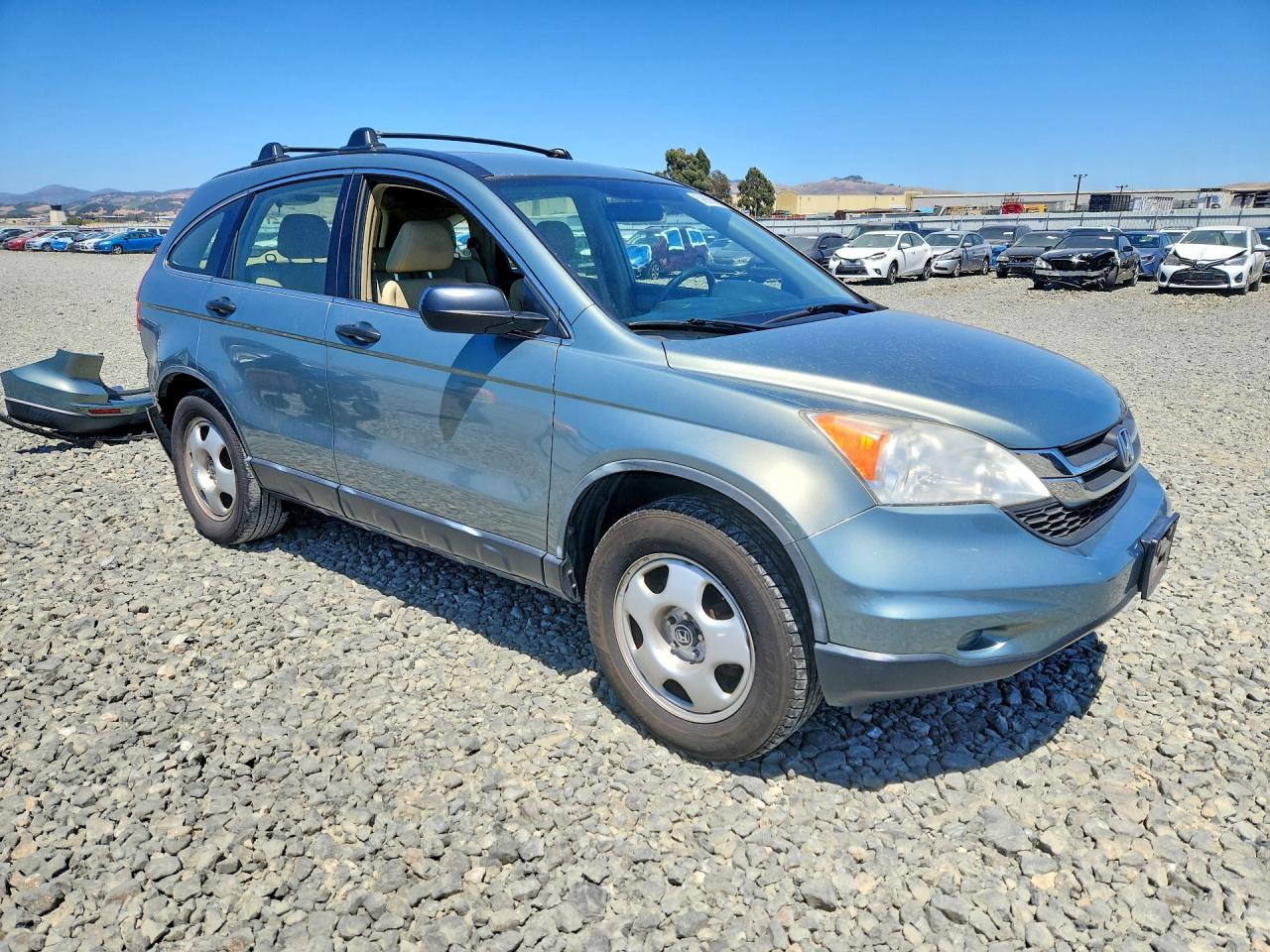 2010 Honda Cr-v Lx Blue vin: JHLRE3H35AC008932