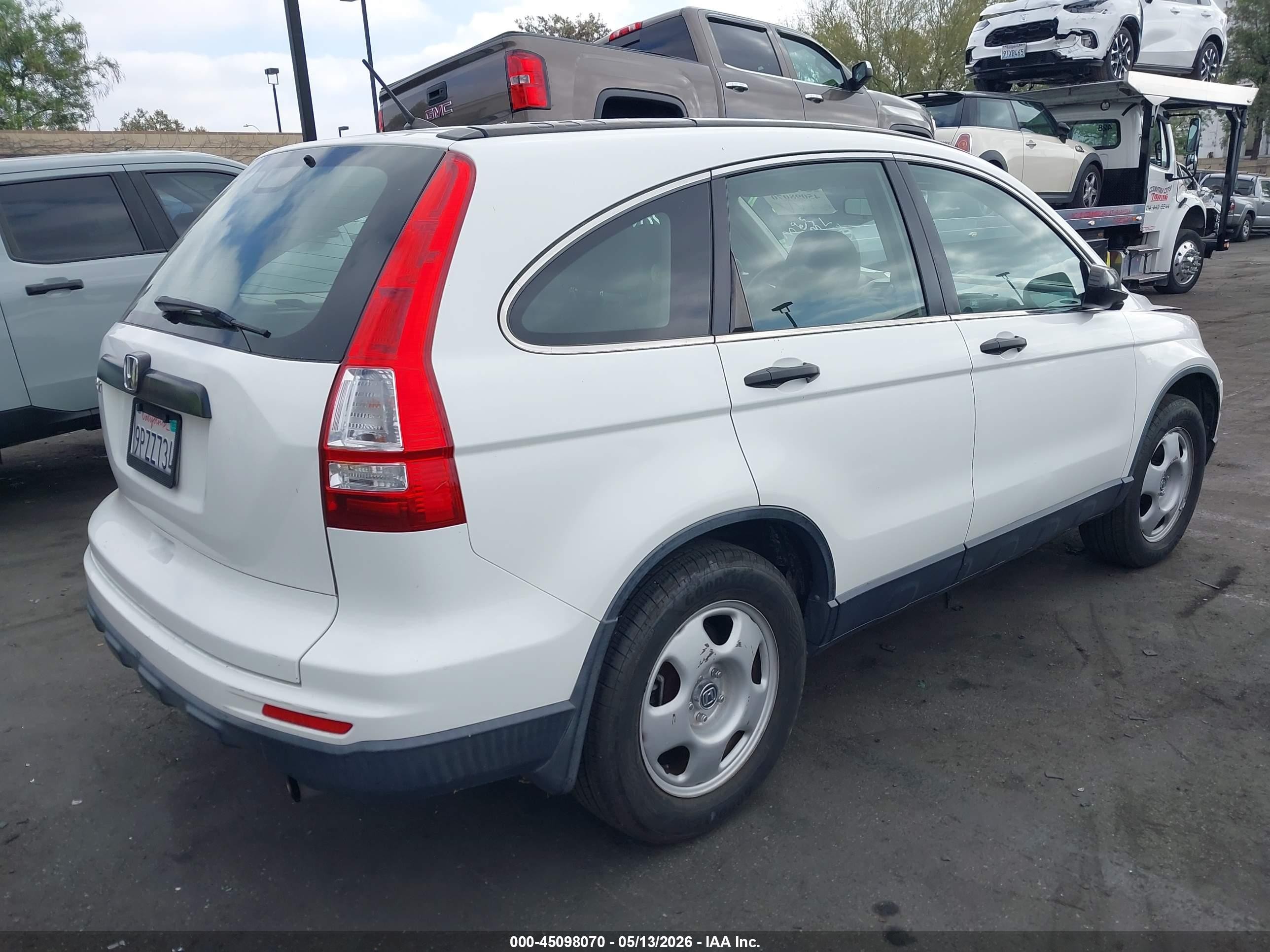 2011 Honda Cr-v Lx White vin: JHLRE3H35BC010486