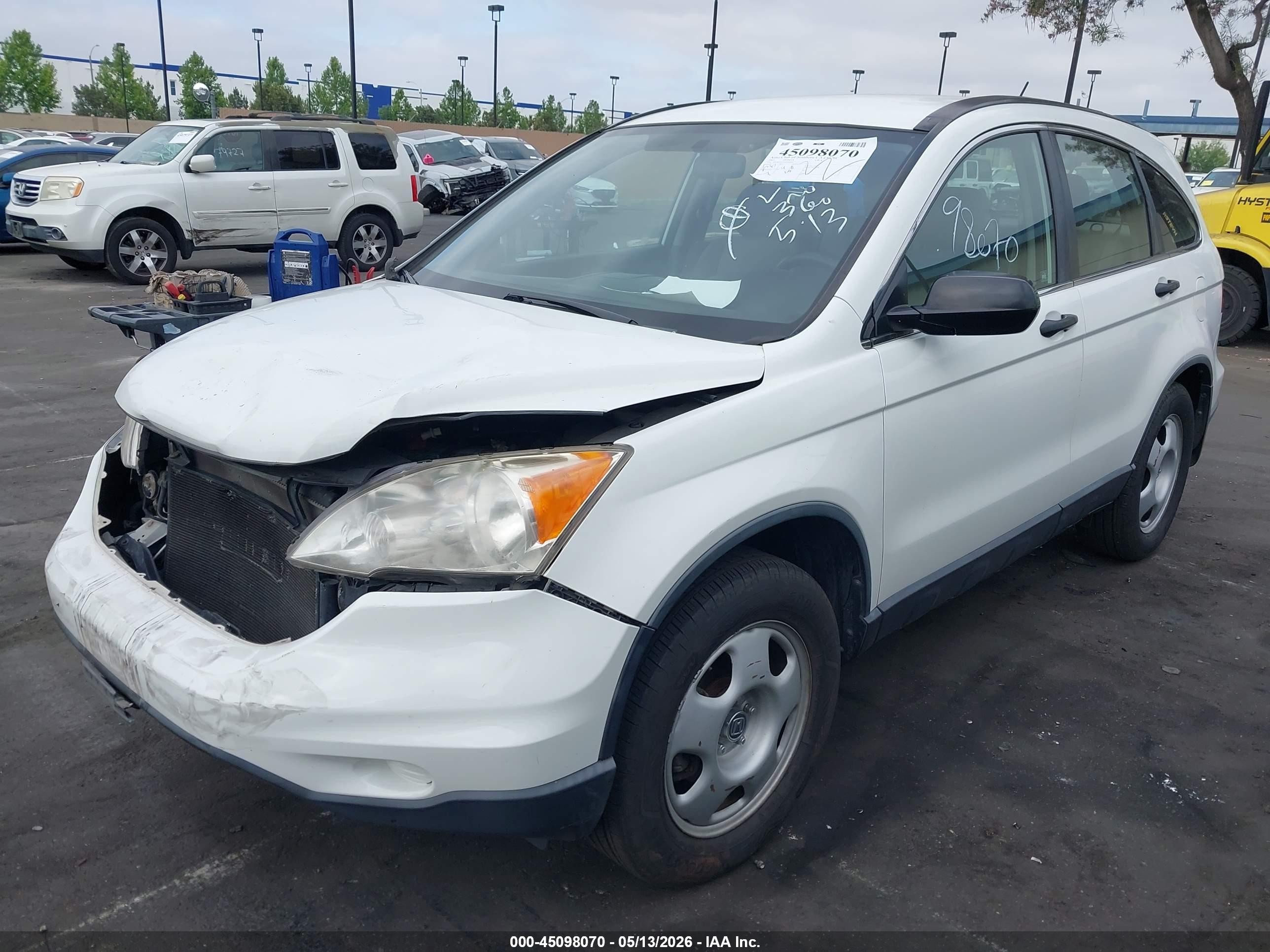 2011 Honda Cr-v Lx White vin: JHLRE3H35BC010486