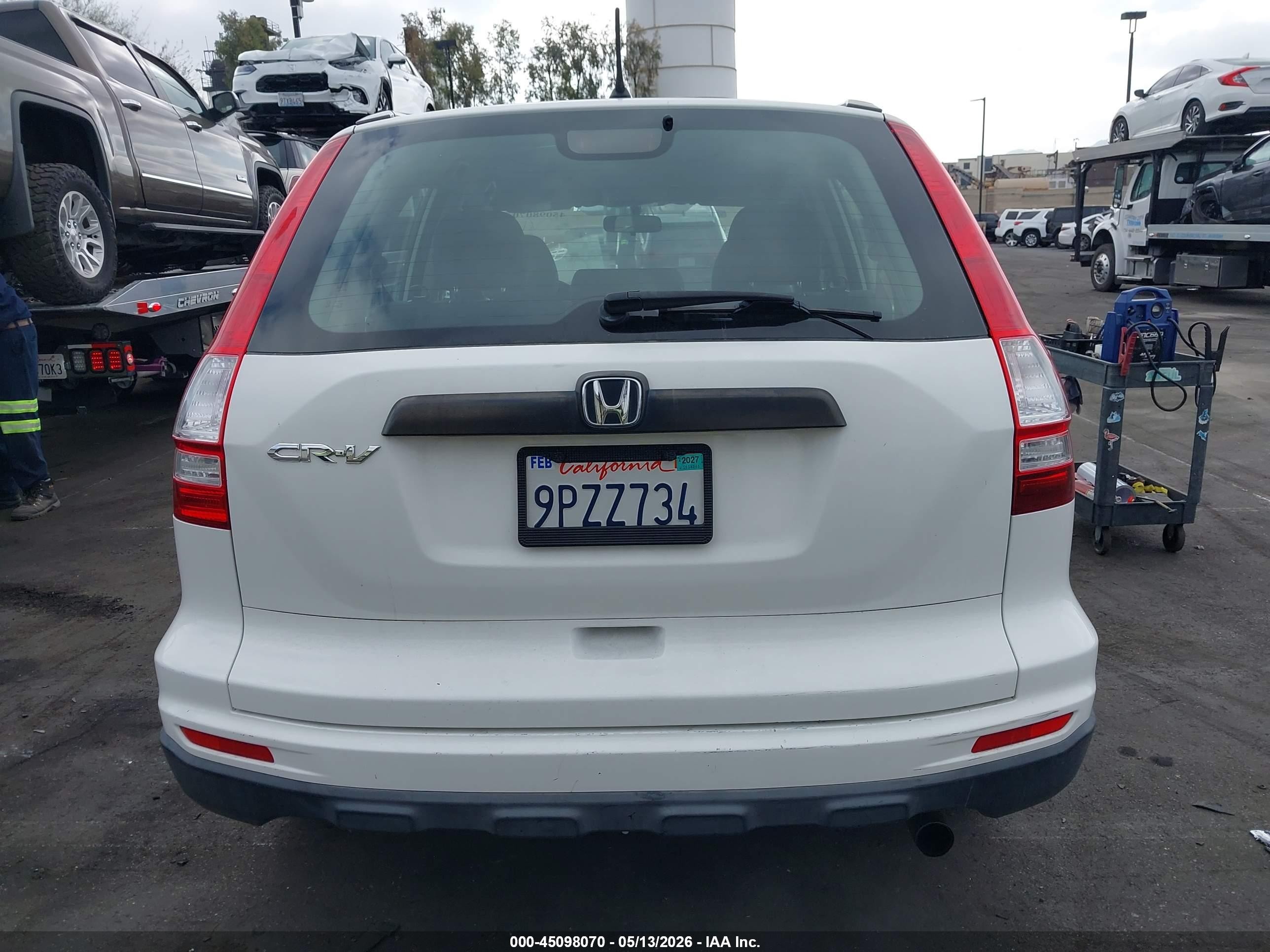2011 Honda Cr-v Lx White vin: JHLRE3H35BC010486