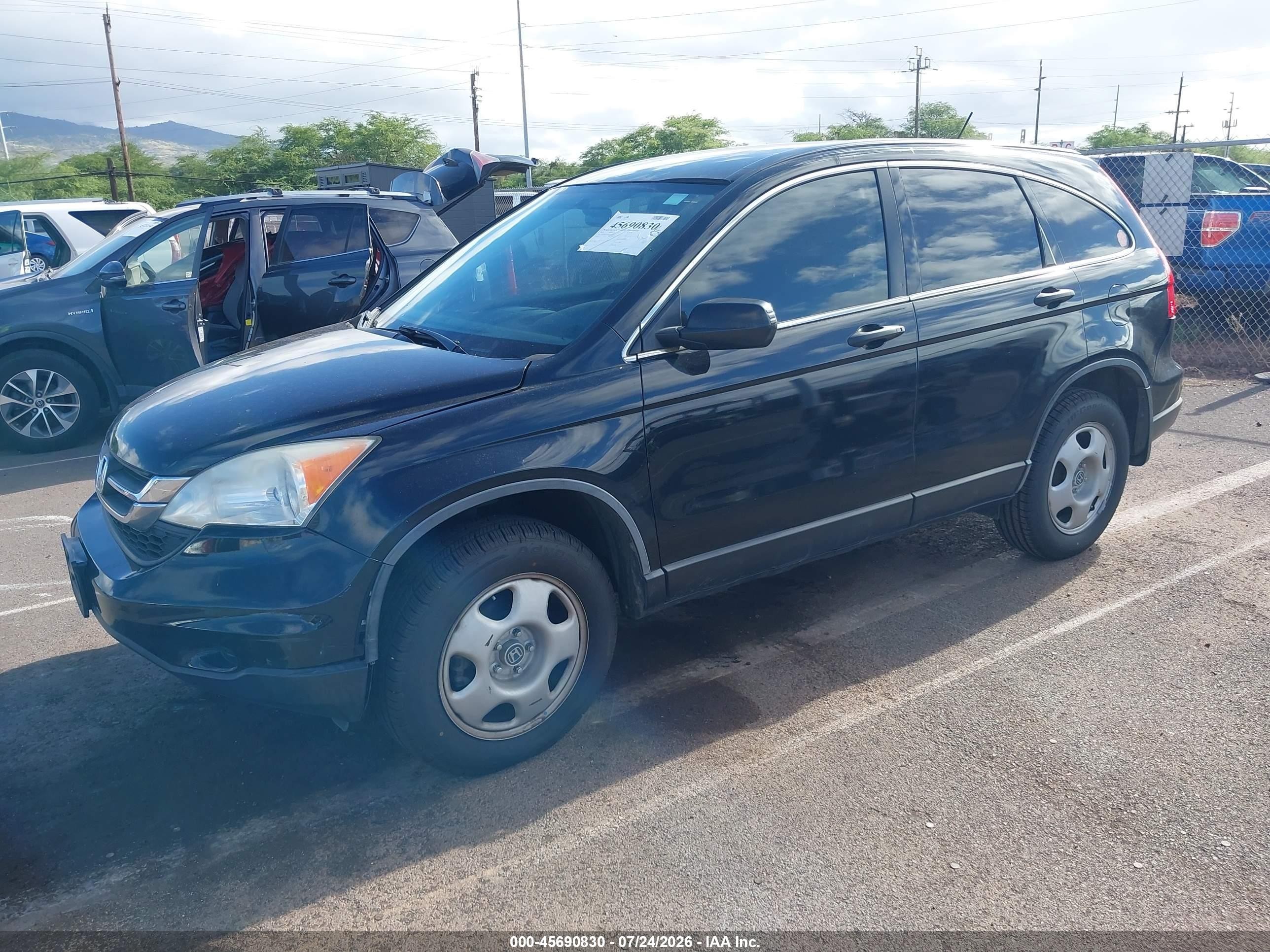 2011 Honda Cr-v Lx Black vin: JHLRE3H3XBC016333