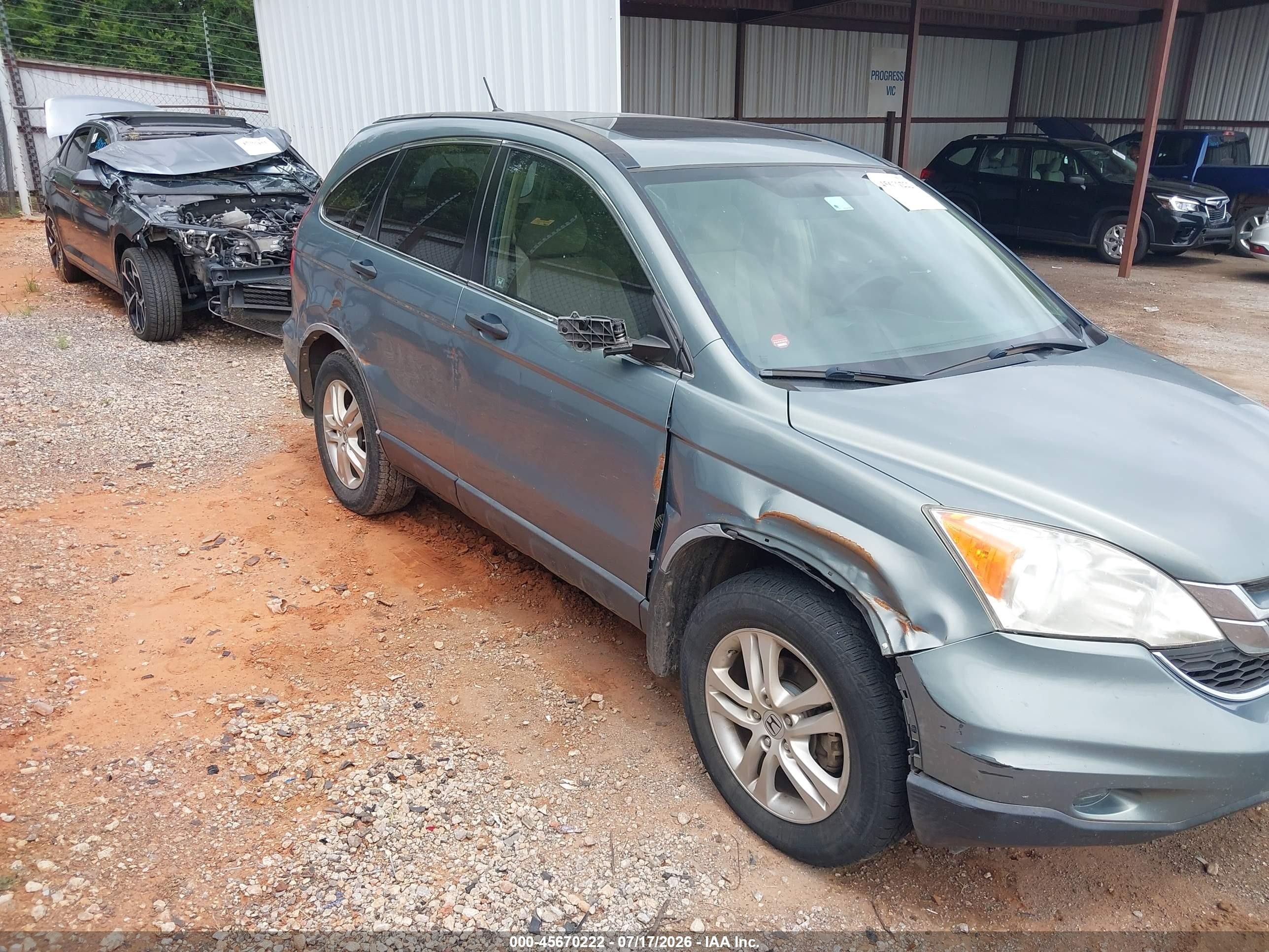 2010 Honda Cr-v Ex Tan vin: JHLRE3H54AC002377