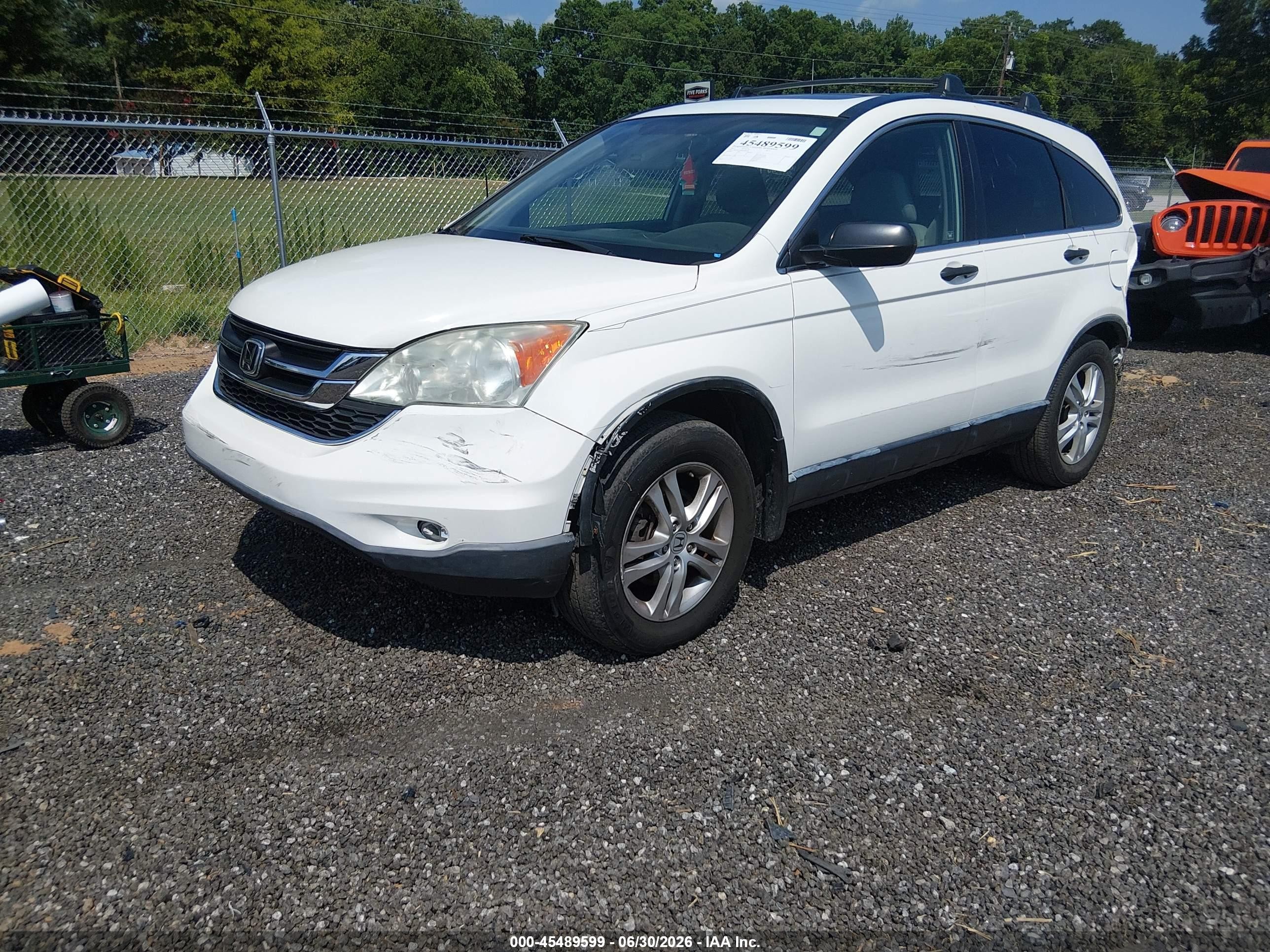 2011 Honda Cr-v Ex White vin: JHLRE3H58BC006918