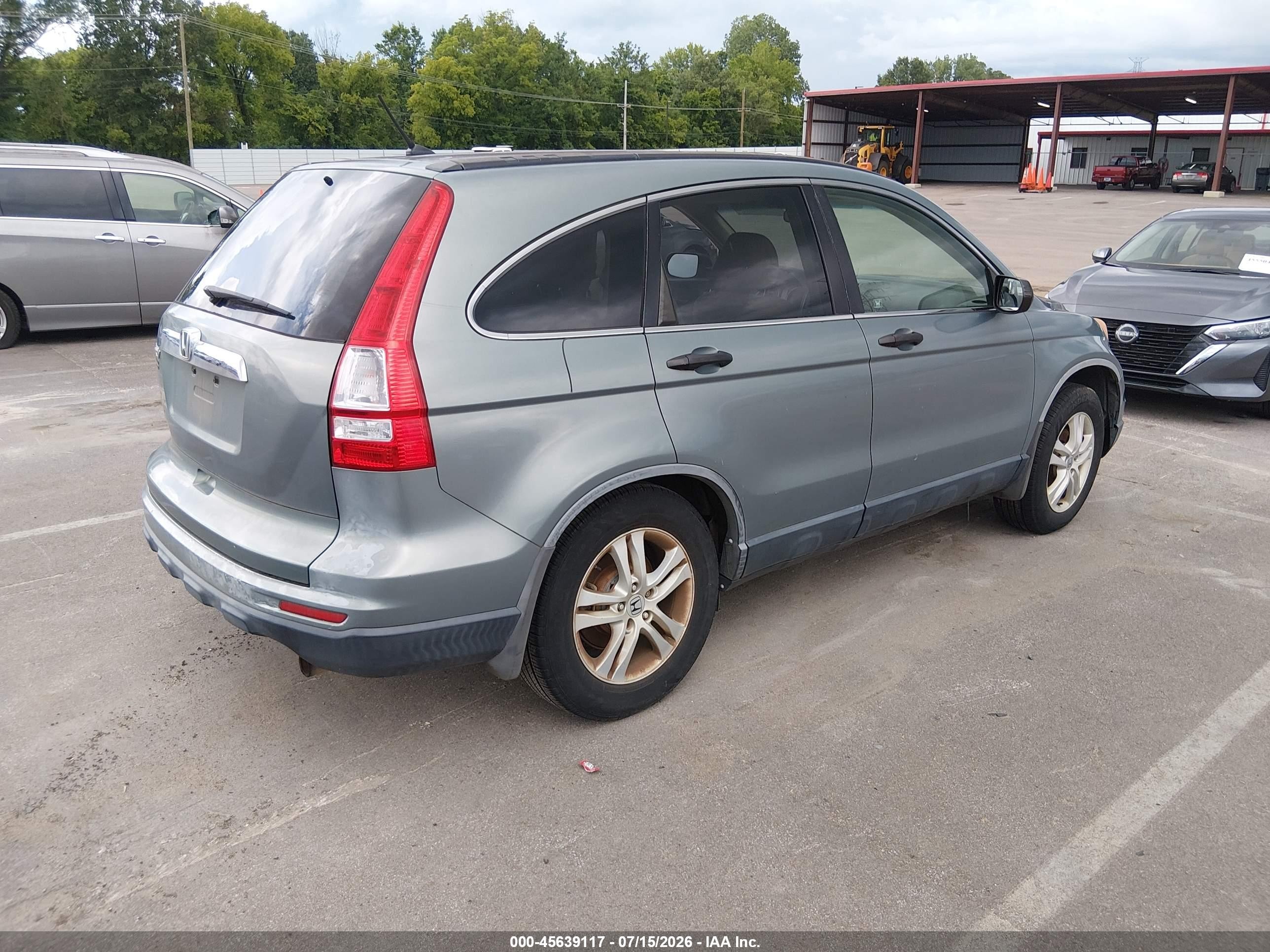 2010 Honda Cr-v Ex Green vin: JHLRE3H59AC011575