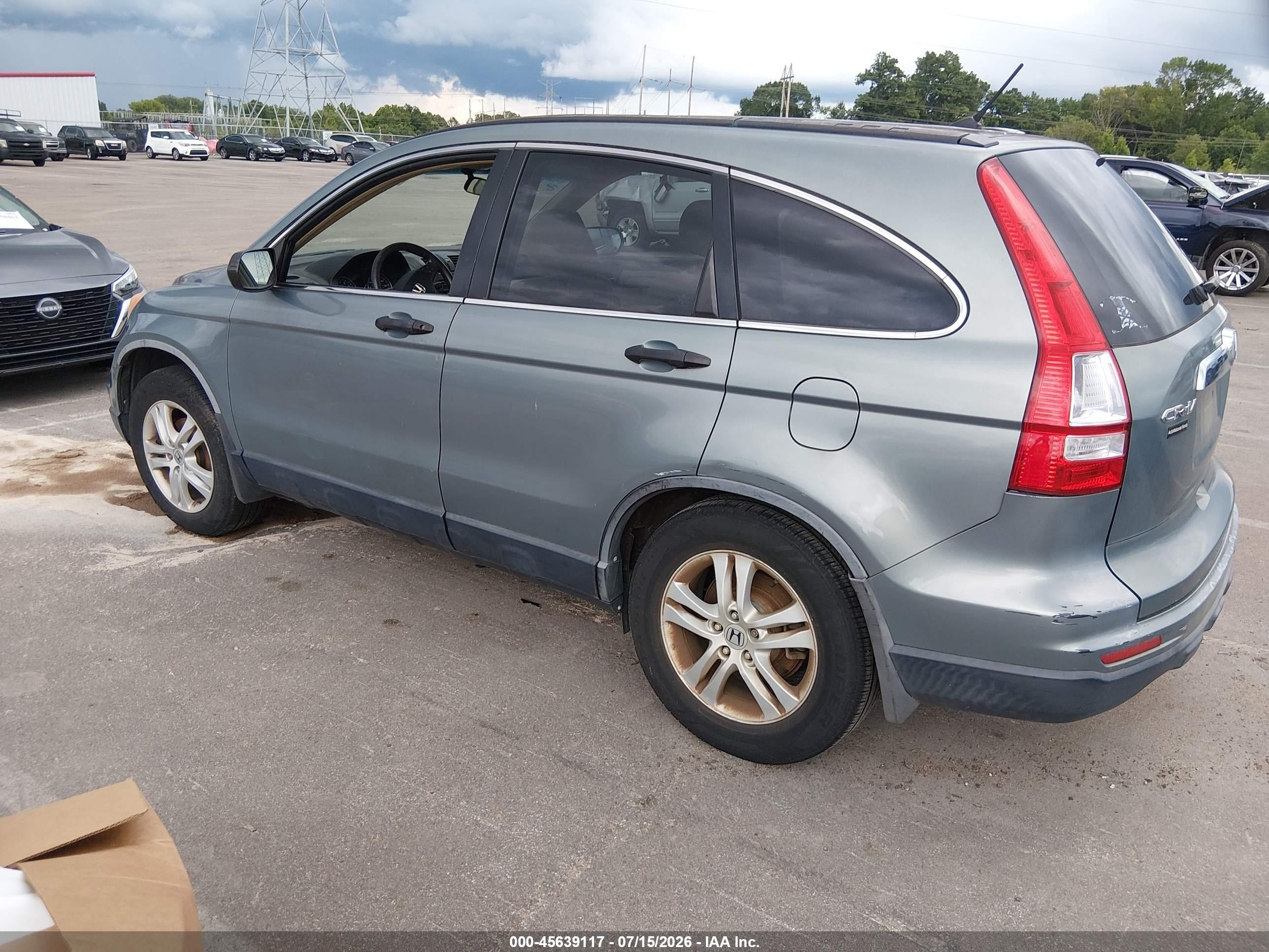 2010 Honda Cr-v Ex Green vin: JHLRE3H59AC011575
