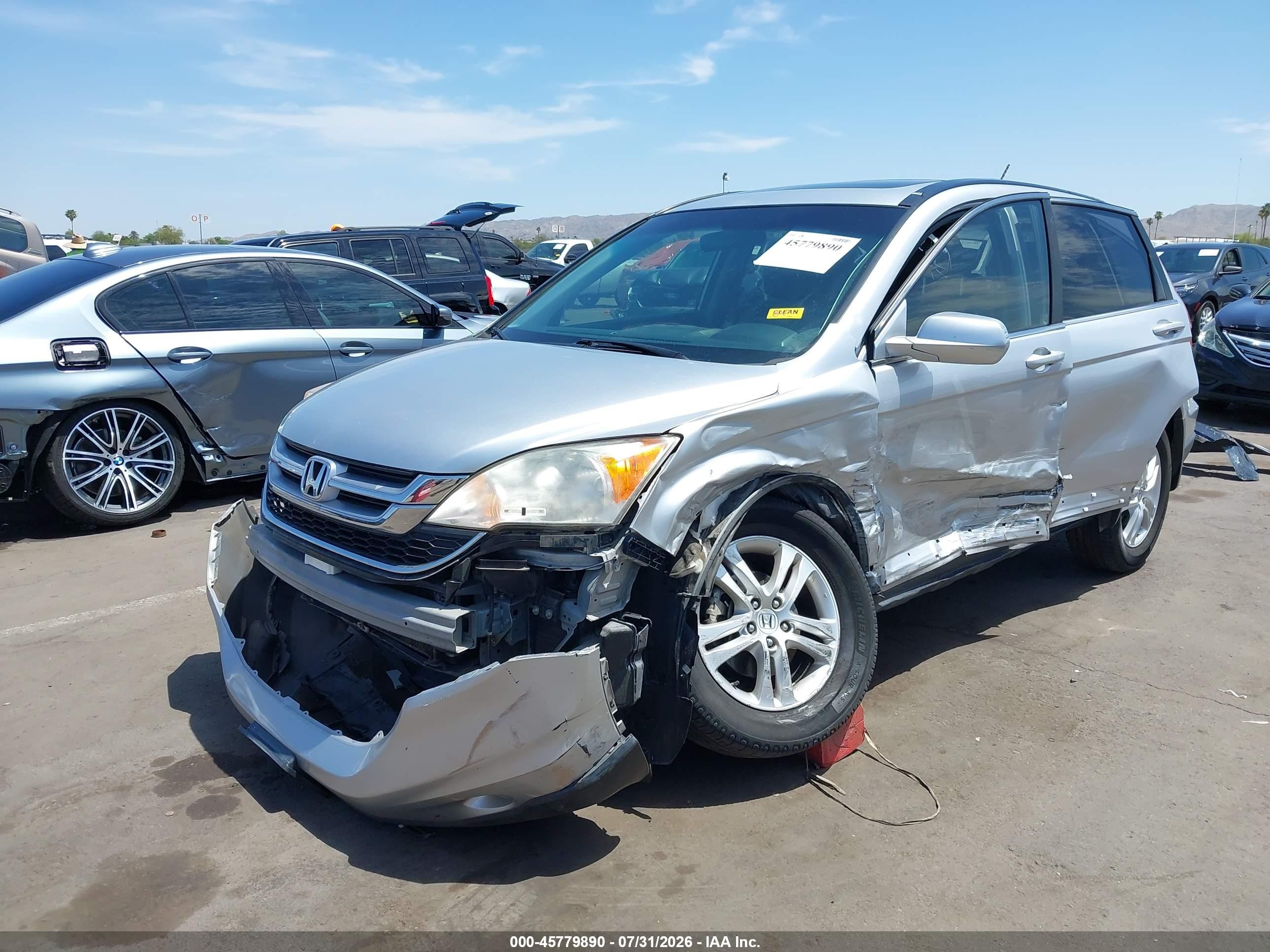 2010 Honda Cr-v Ex-l Серебряный vin: JHLRE3H70AC007562