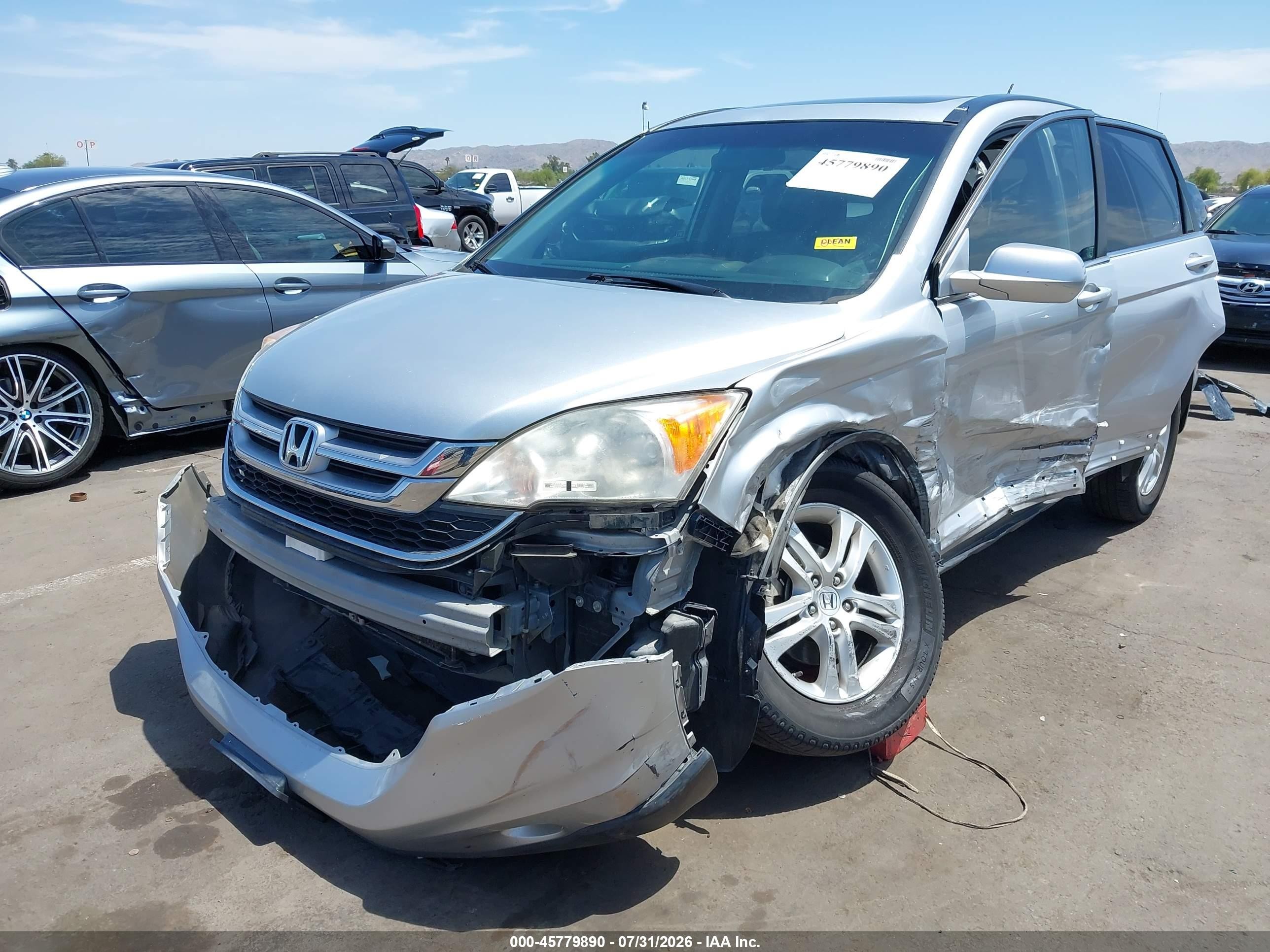 2010 Honda Cr-v Ex-l Серебряный vin: JHLRE3H70AC007562