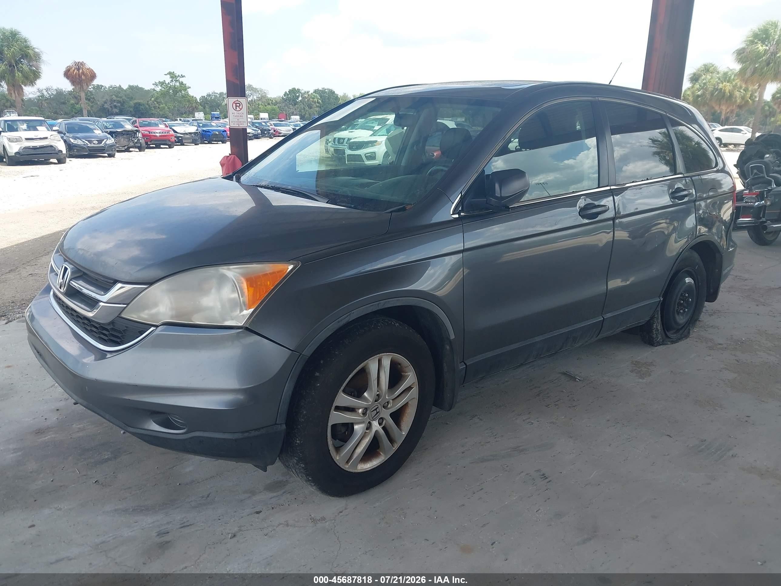 2010 Honda Cr-v Ex-l Серый vin: JHLRE3H70AC008162