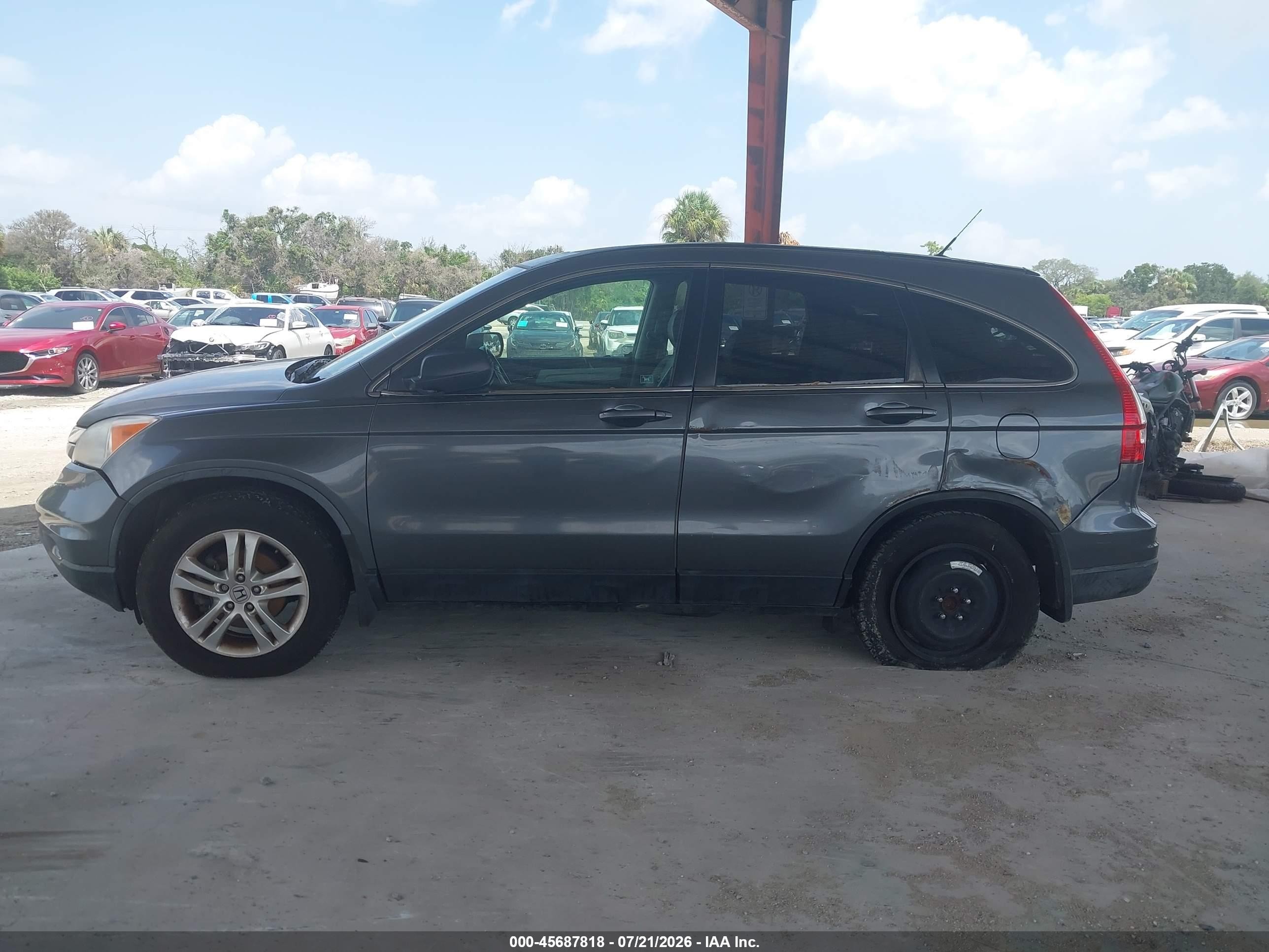 2010 Honda Cr-v Ex-l Серый vin: JHLRE3H70AC008162