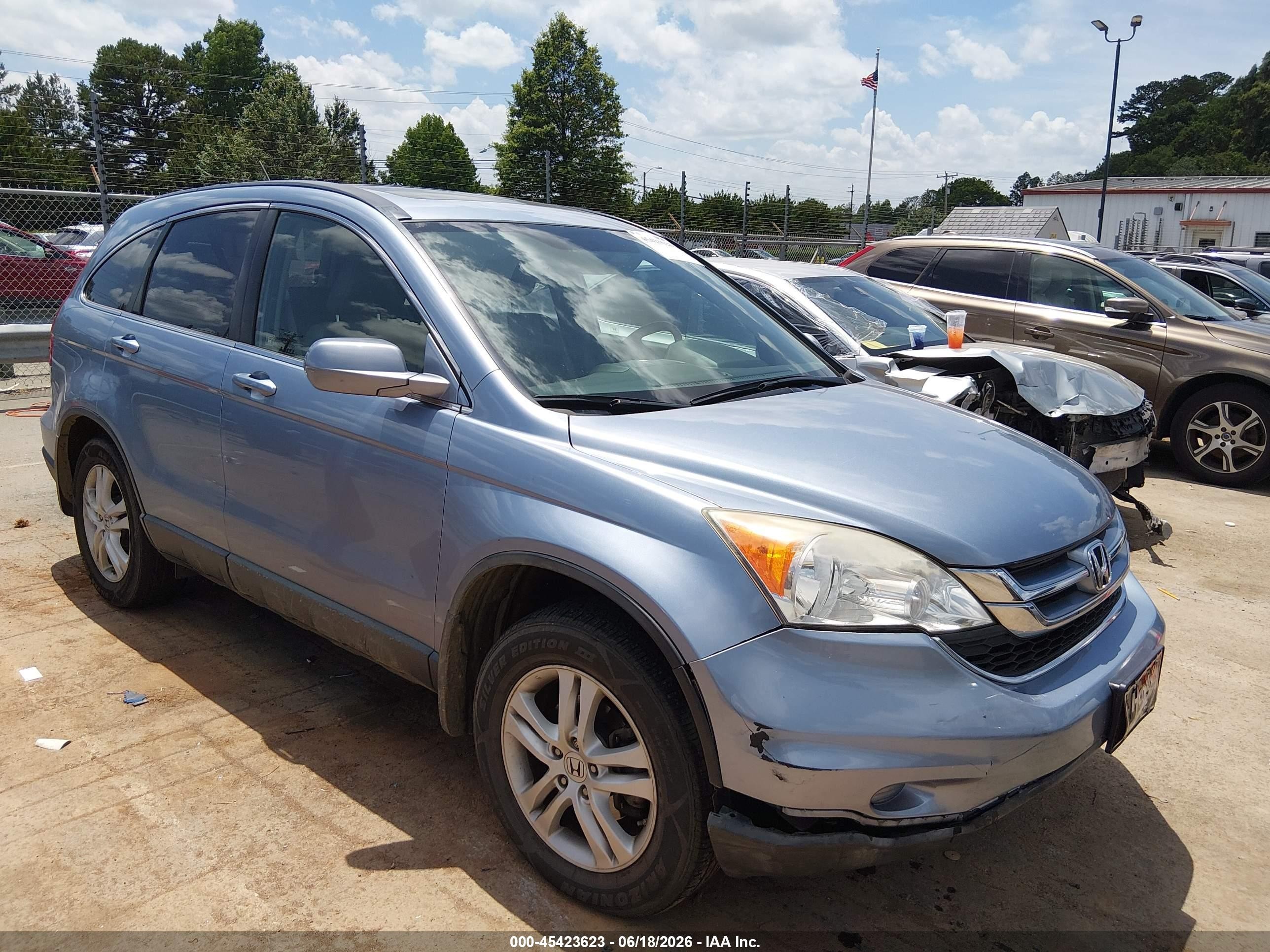 2011 Honda Cr-v Ex-l Light Blue vin: JHLRE3H70BC002072