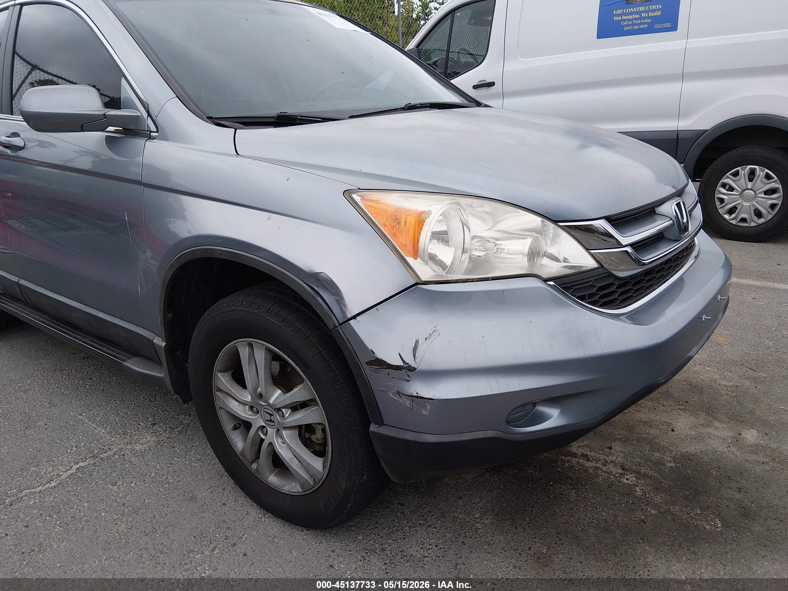 2011 Honda Cr-v Ex-l Blue vin: JHLRE3H70BC006381