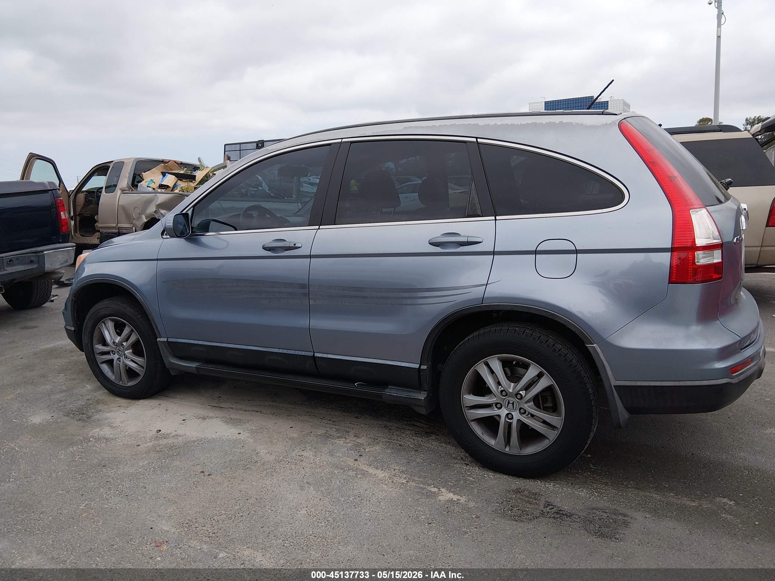 2011 Honda Cr-v Ex-l Blue vin: JHLRE3H70BC006381