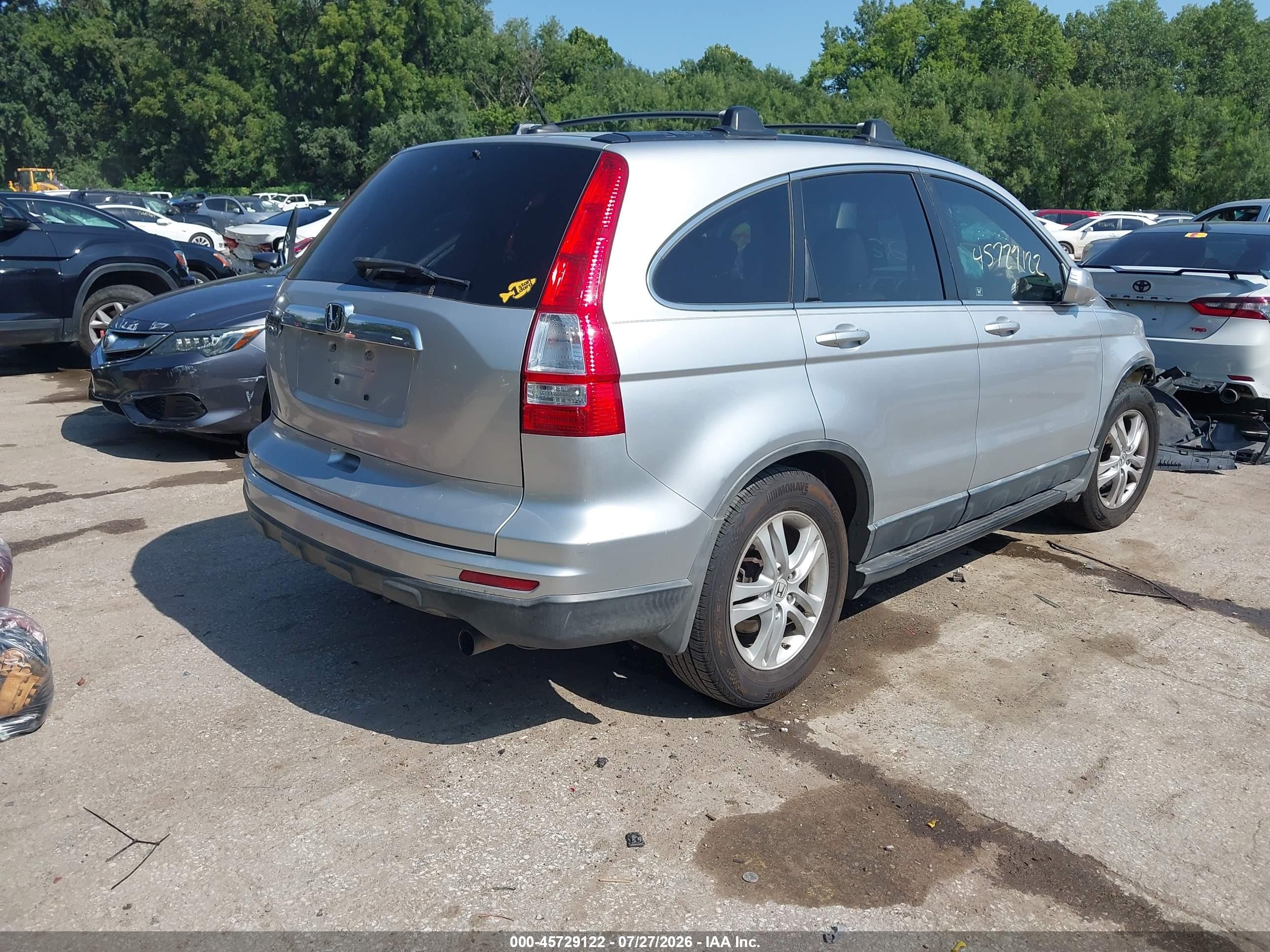 2010 Honda Cr-v Ex-l Silver vin: JHLRE3H71AC003536