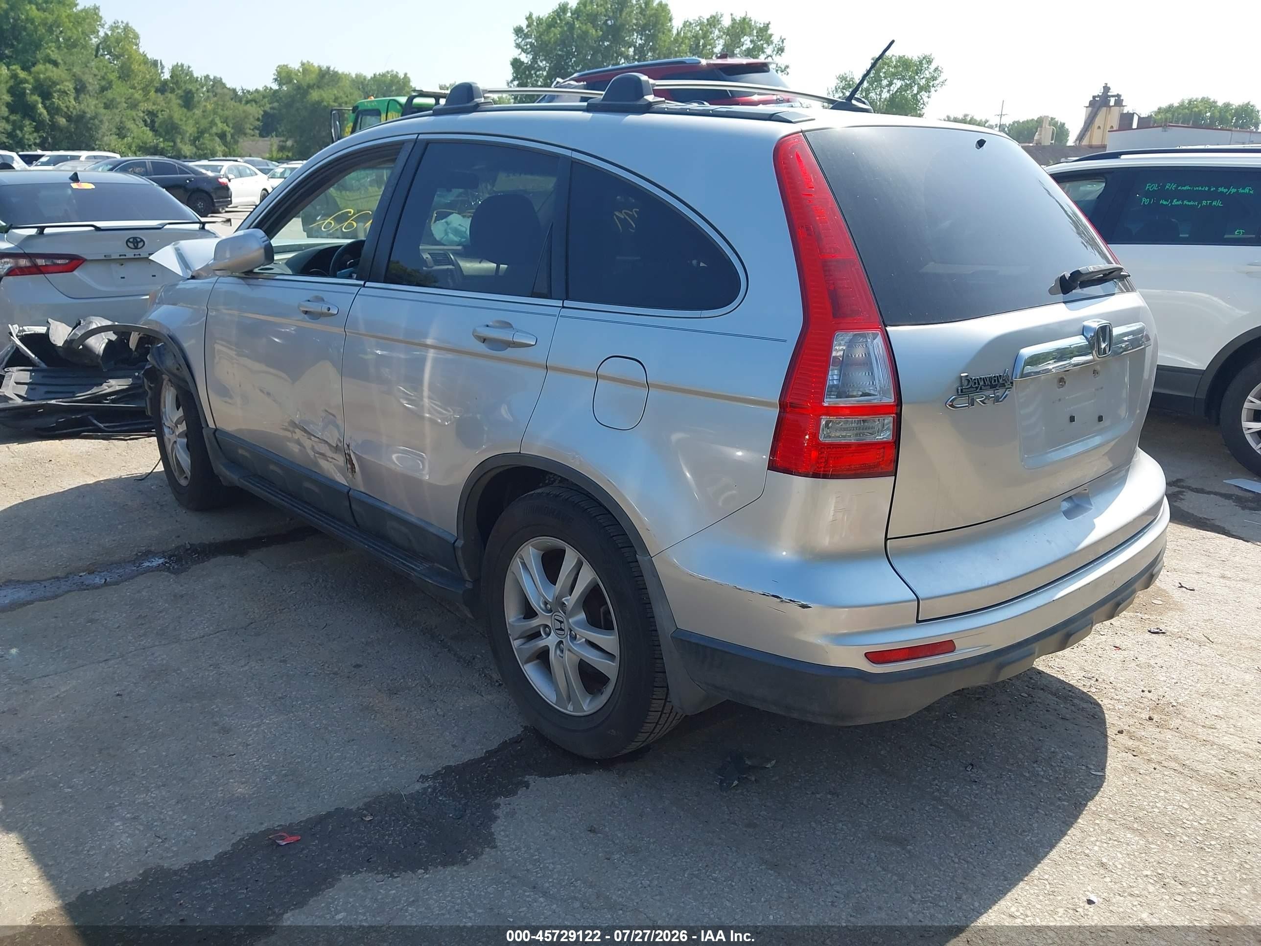 2010 Honda Cr-v Ex-l Silver vin: JHLRE3H71AC003536