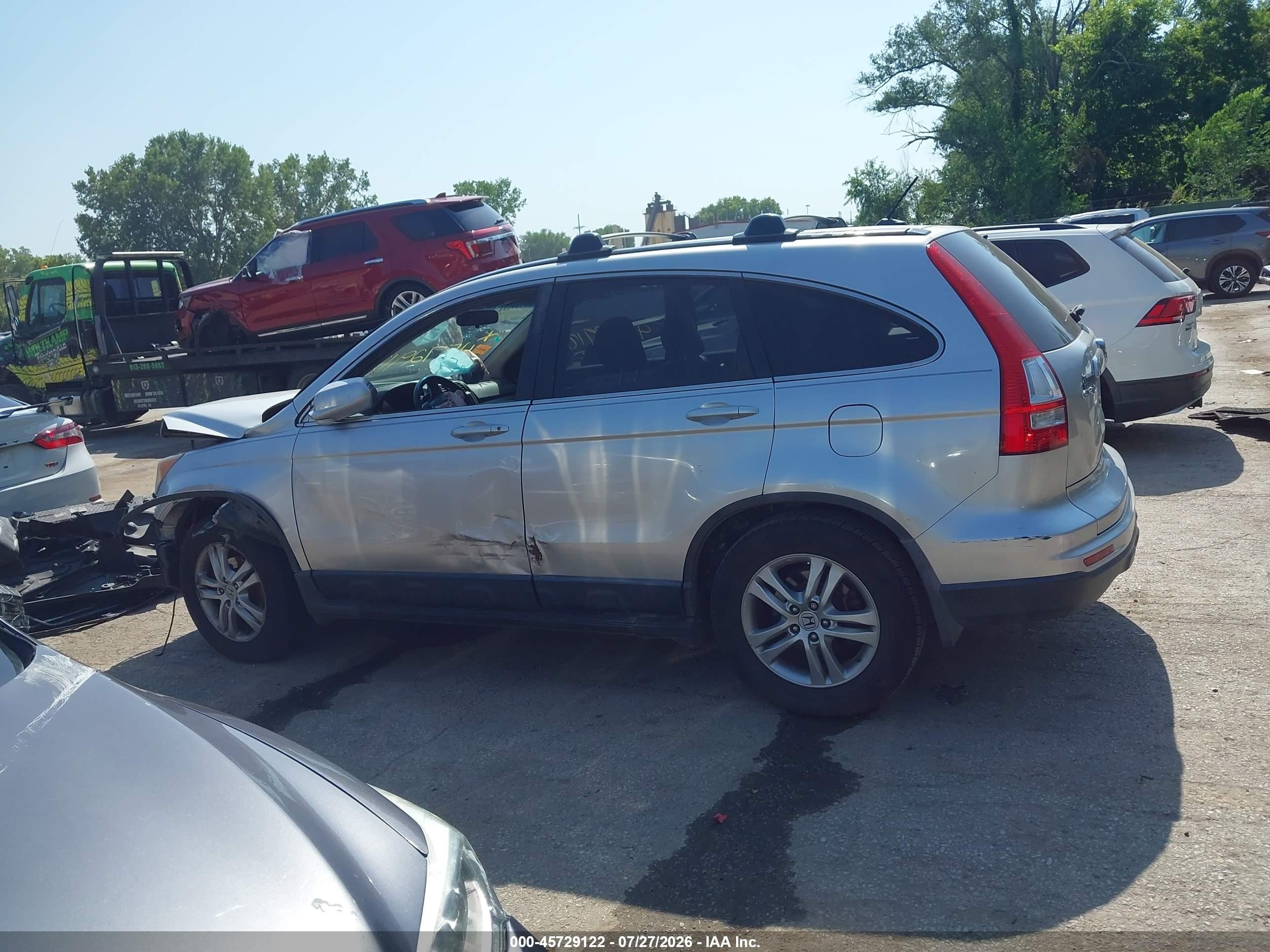 2010 Honda Cr-v Ex-l Silver vin: JHLRE3H71AC003536