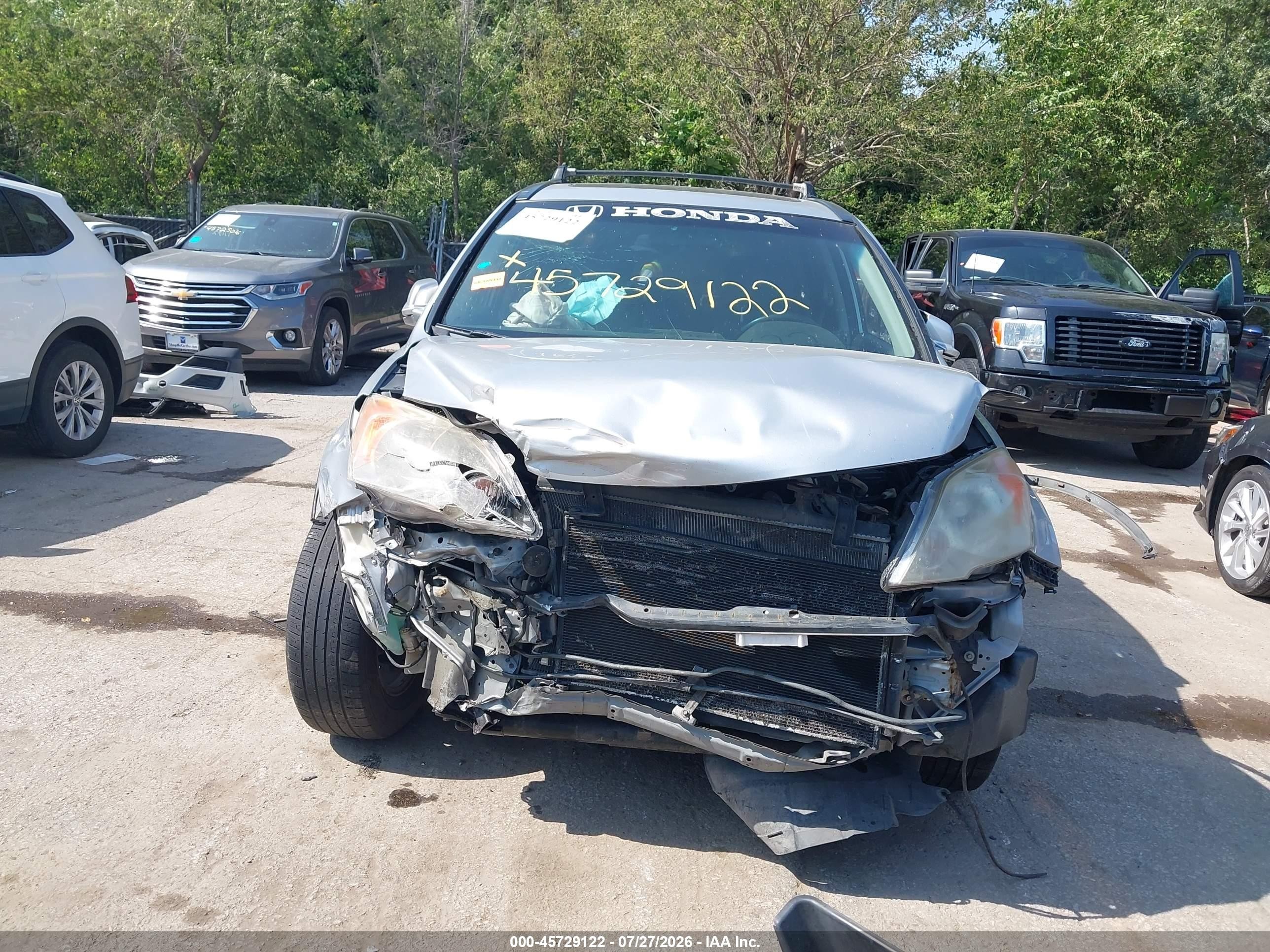 2010 Honda Cr-v Ex-l Silver vin: JHLRE3H71AC003536