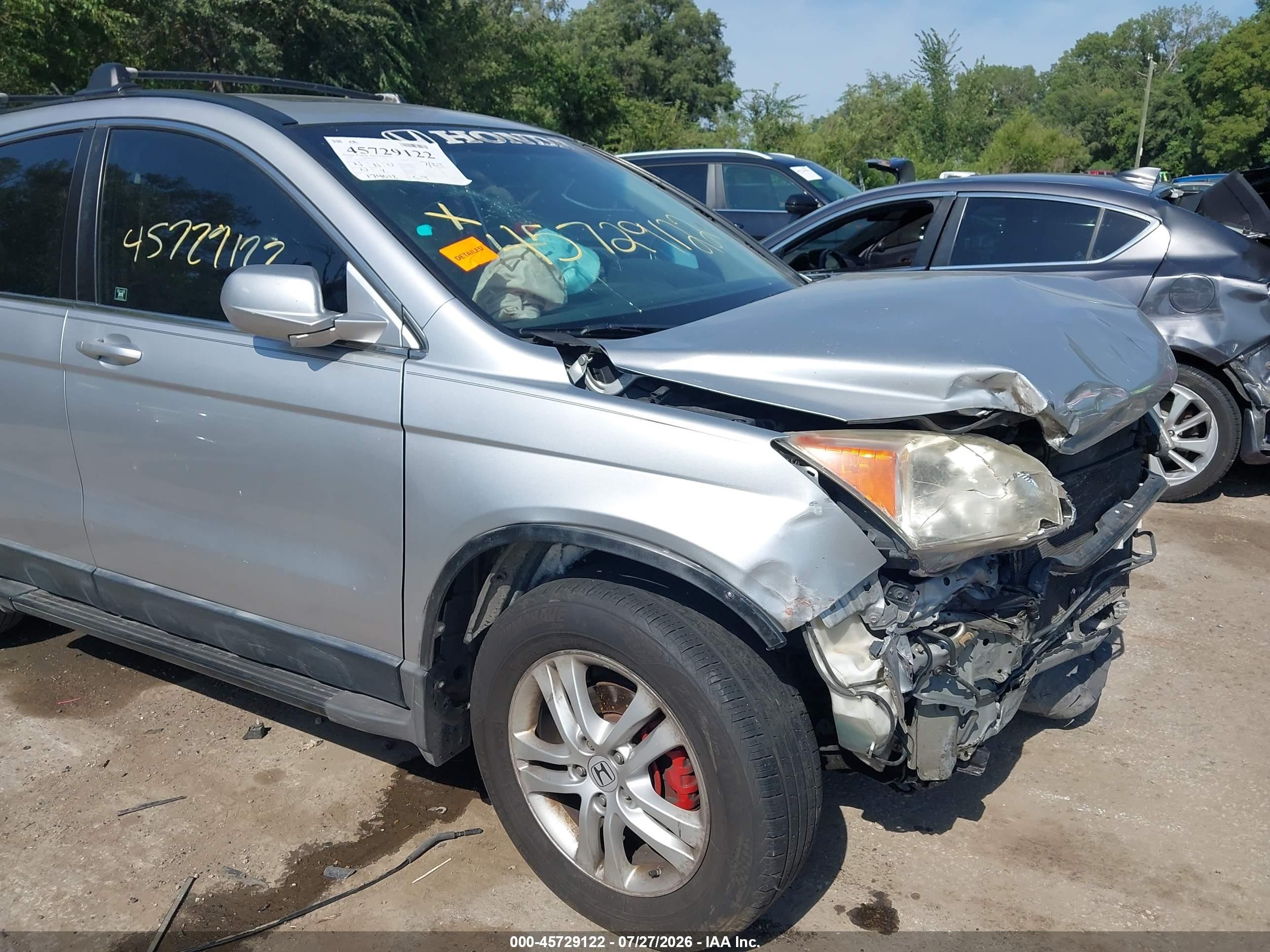 2010 Honda Cr-v Ex-l Silver vin: JHLRE3H71AC003536