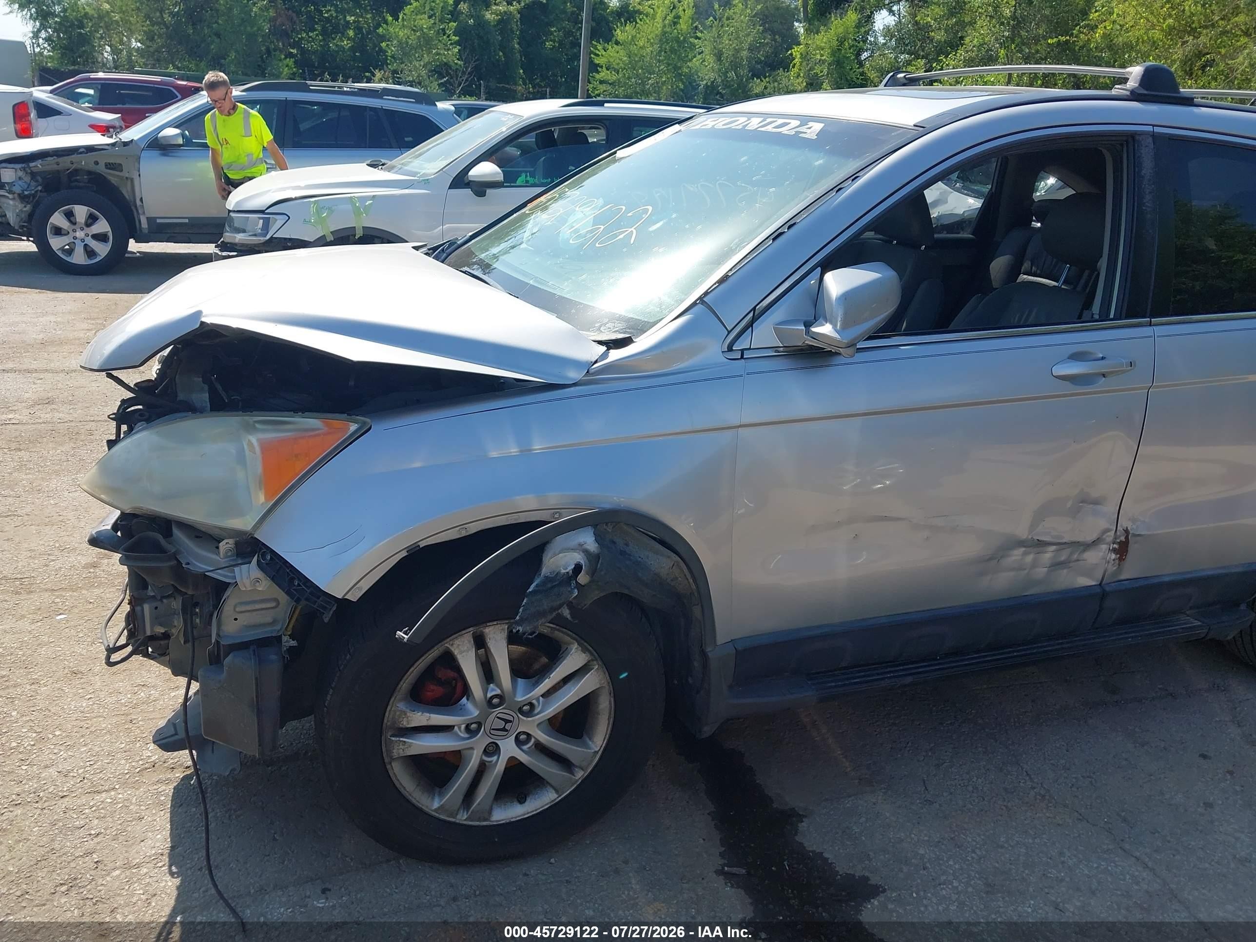 2010 Honda Cr-v Ex-l Silver vin: JHLRE3H71AC003536