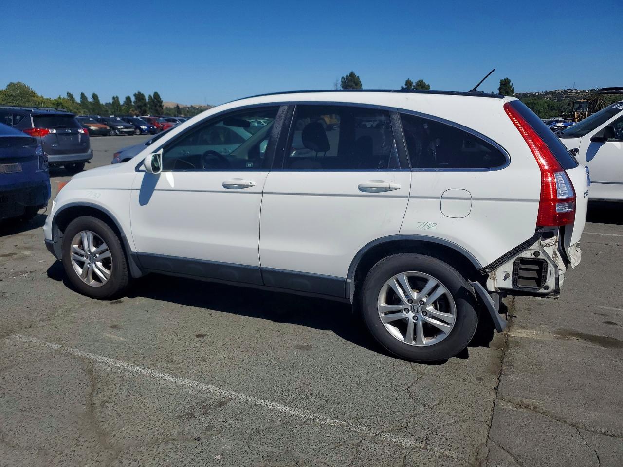 2010 Honda Cr-v Exl White vin: JHLRE3H71AC004511
