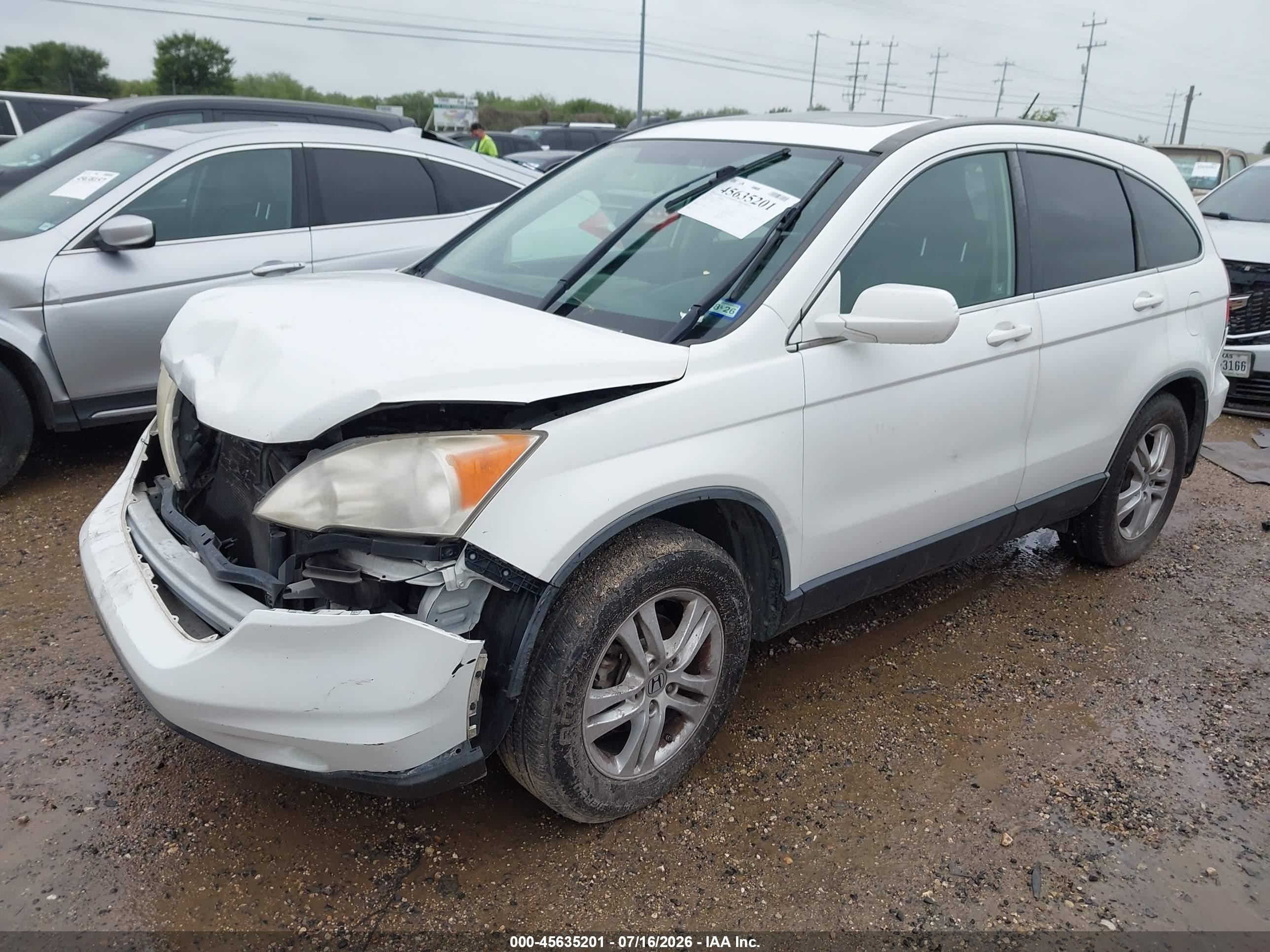 2010 Honda Cr-v Ex-l Белый vin: JHLRE3H71AC009529