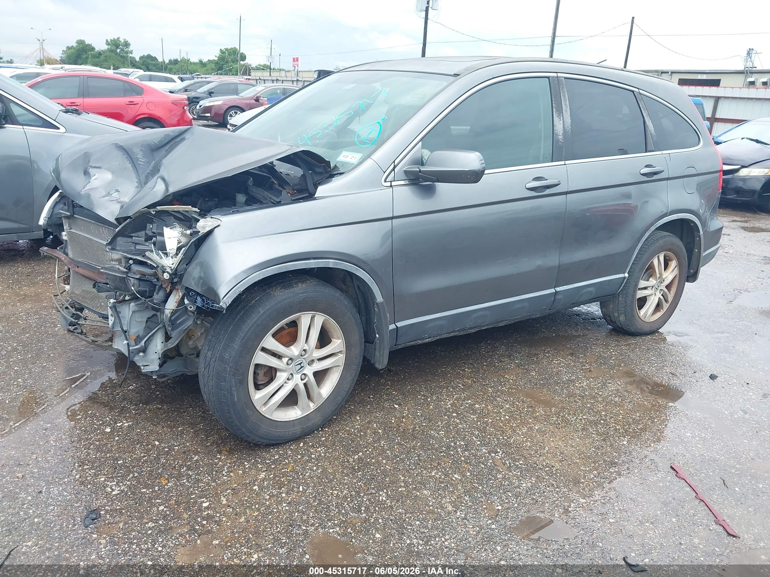 2010 Honda Cr-v Ex-l Gray vin: JHLRE3H72AC006428
