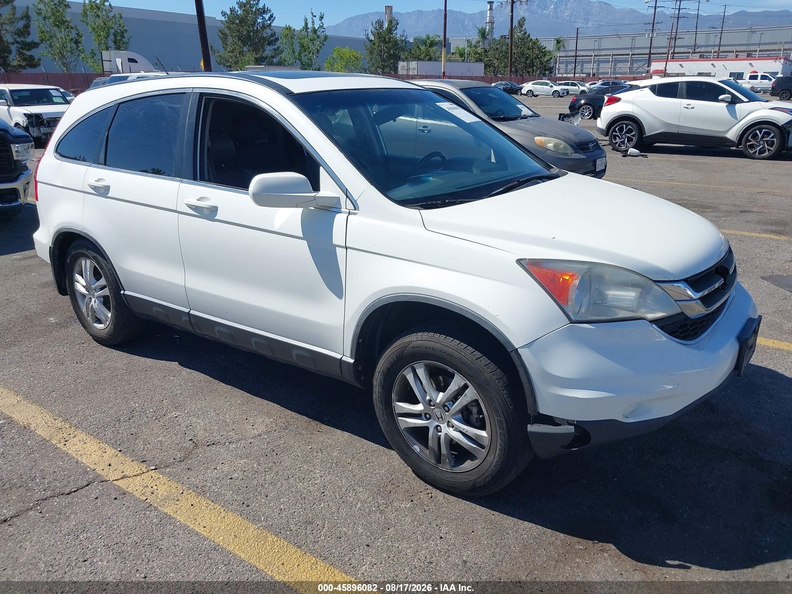 2010 Honda Cr-v Ex-l White vin: JHLRE3H72AC008809