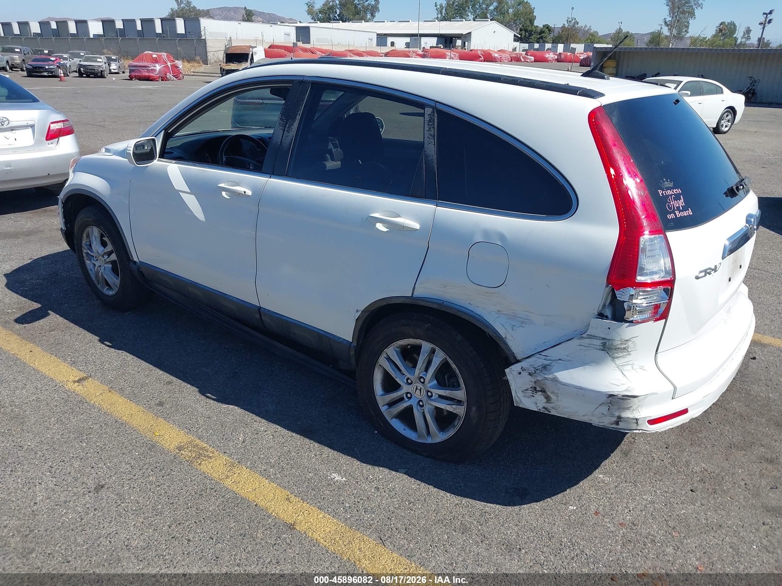 2010 Honda Cr-v Ex-l White vin: JHLRE3H72AC008809