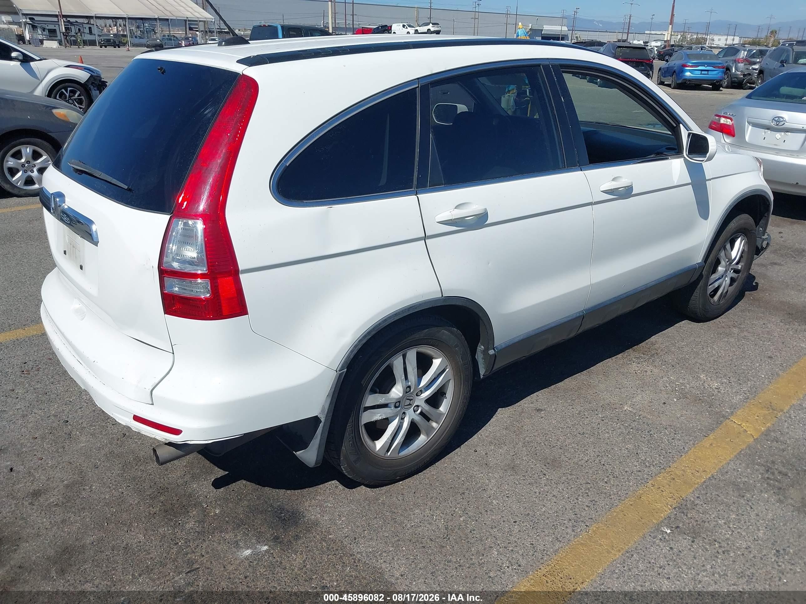 2010 Honda Cr-v Ex-l White vin: JHLRE3H72AC008809