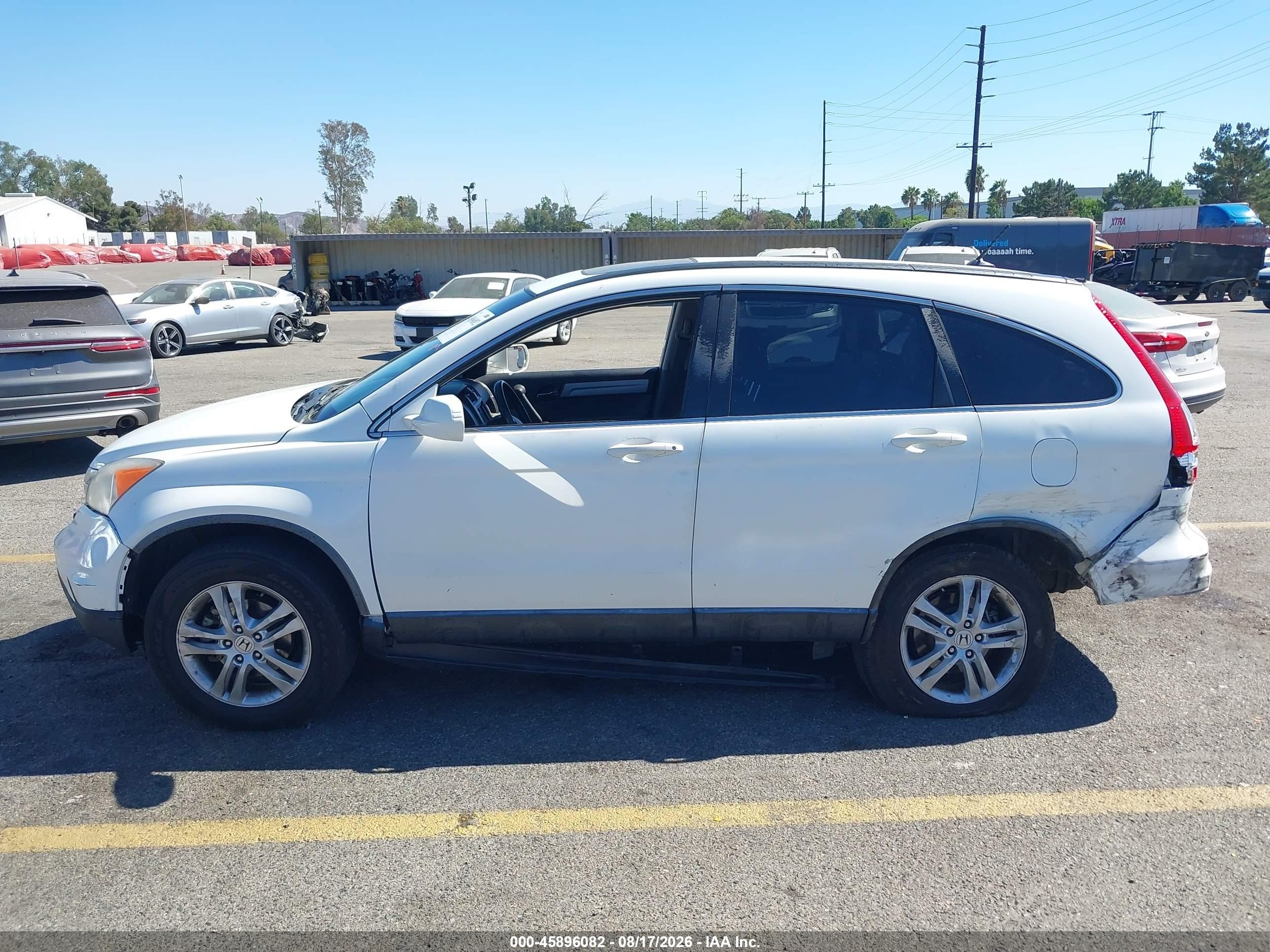 2010 Honda Cr-v Ex-l White vin: JHLRE3H72AC008809