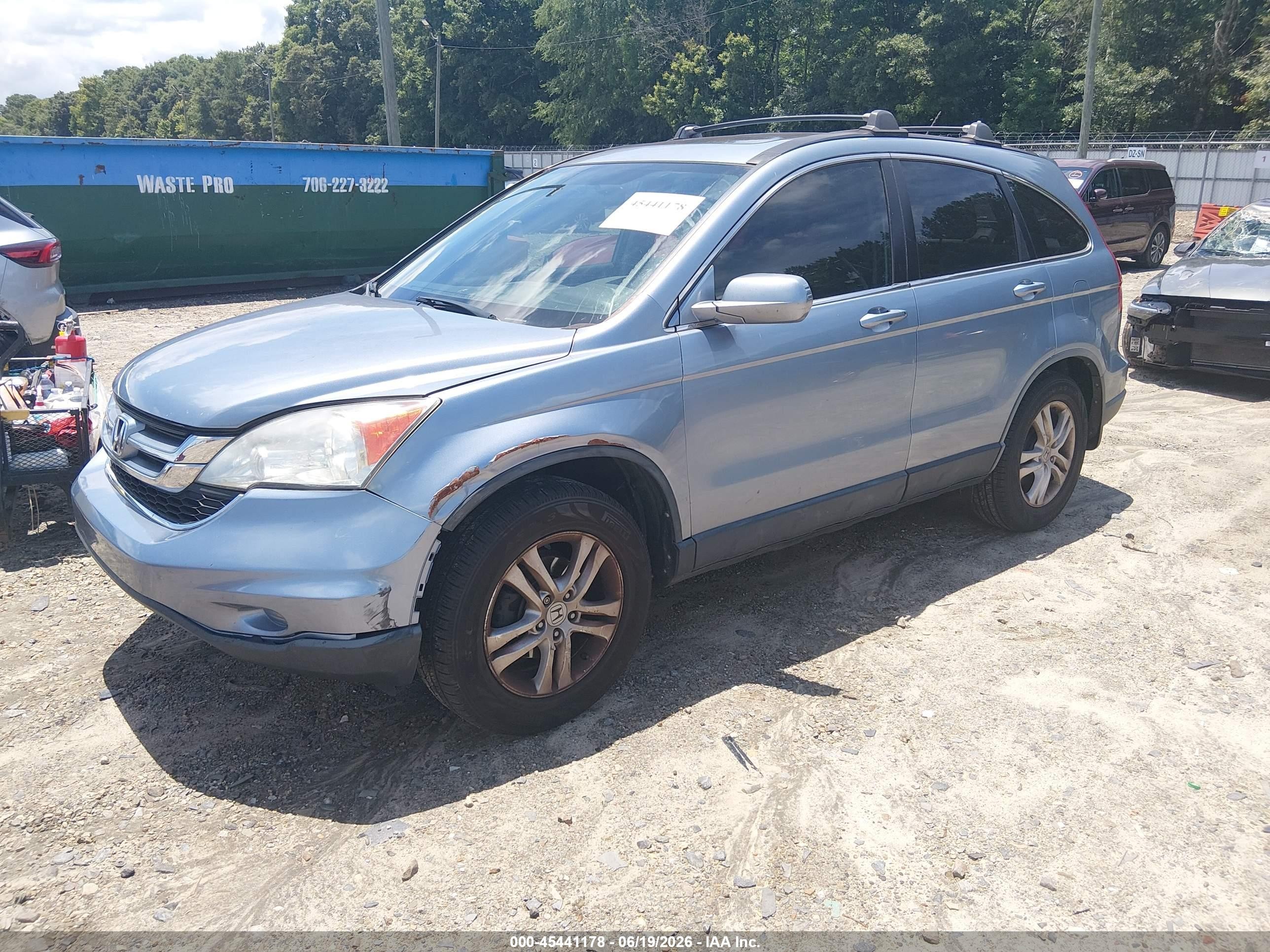 2010 Honda Cr-v Ex-l Blue vin: JHLRE3H73AC004946