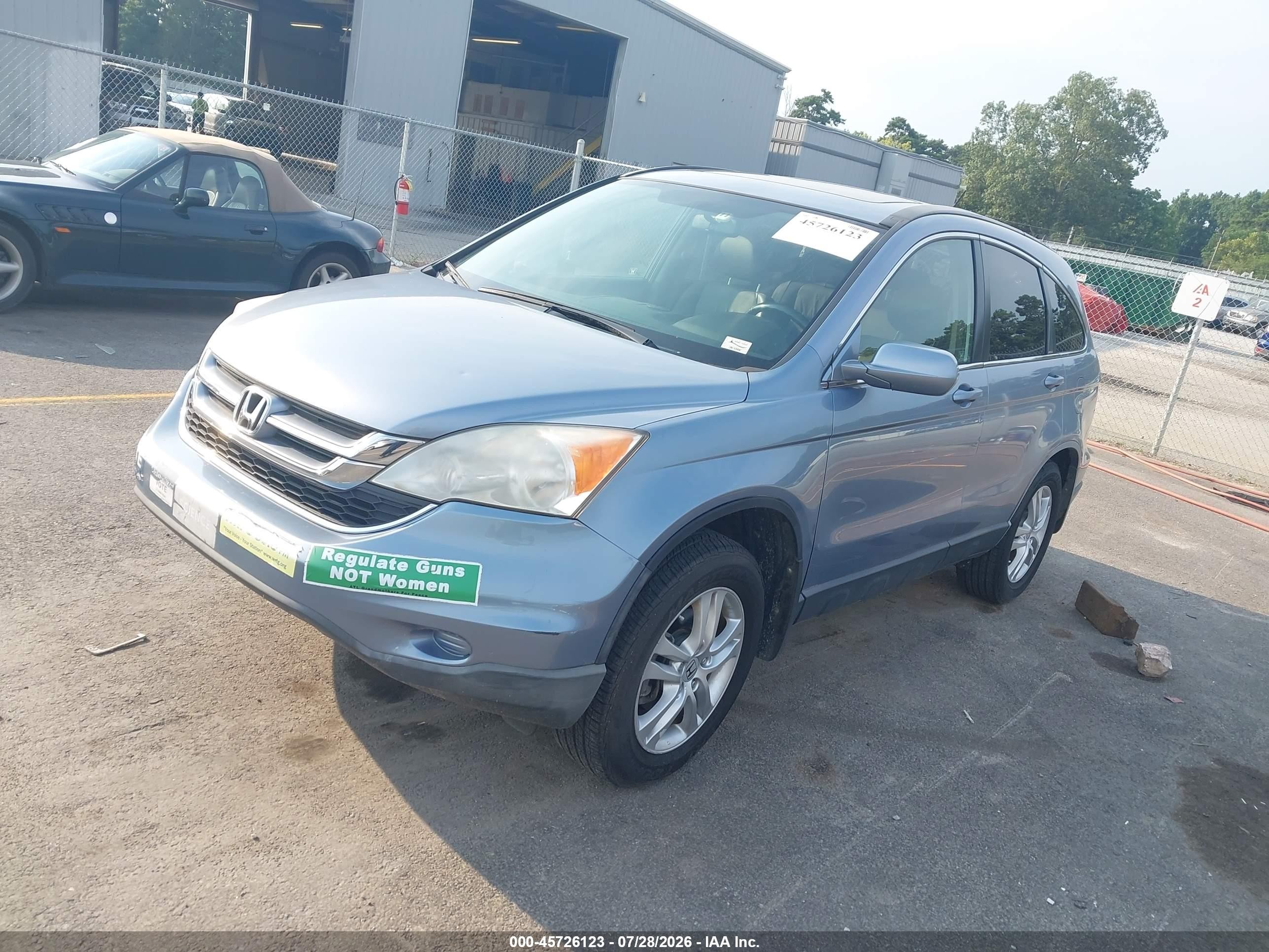 2010 Honda Cr-v Ex-l Gray vin: JHLRE3H73AC007815