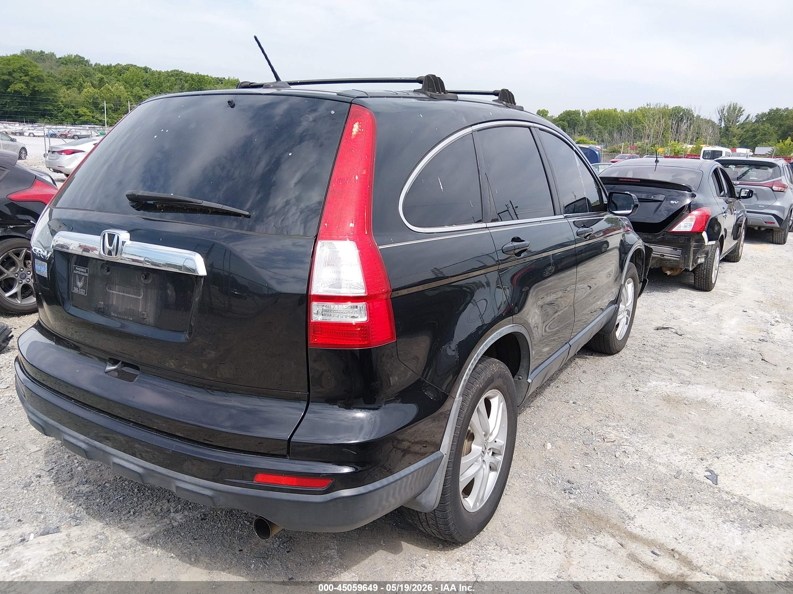 2011 Honda Cr-v Ex-l Black vin: JHLRE3H75BC001158