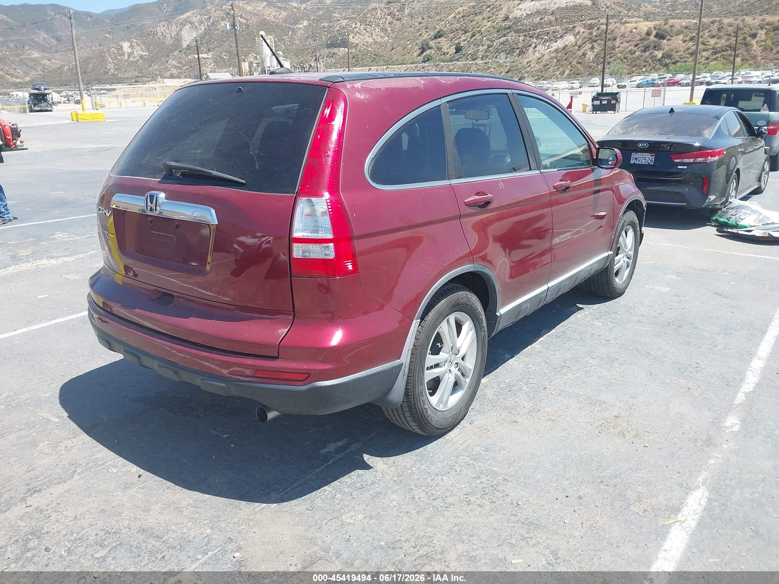 2011 Honda Cr-v Ex-l Red vin: JHLRE3H76BC010922
