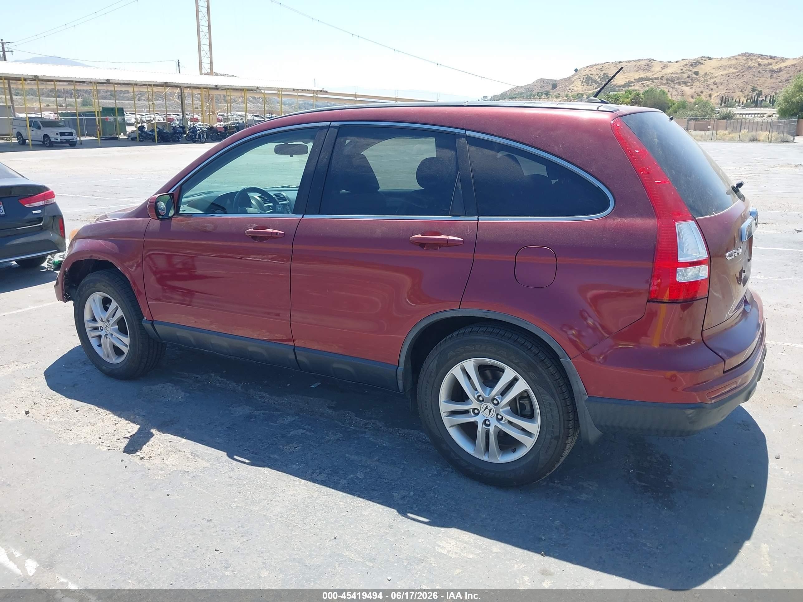 2011 Honda Cr-v Ex-l Red vin: JHLRE3H76BC010922