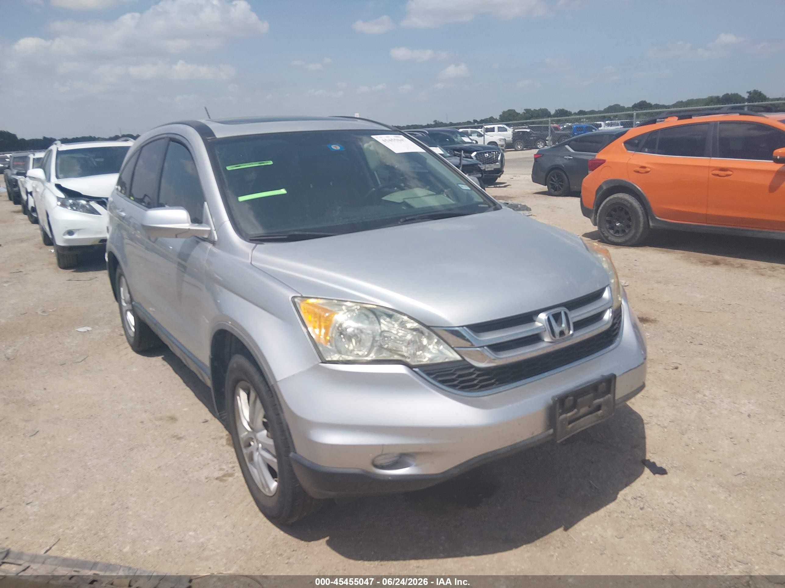 2010 Honda Cr-v Ex-l Silver vin: JHLRE3H78AC003419
